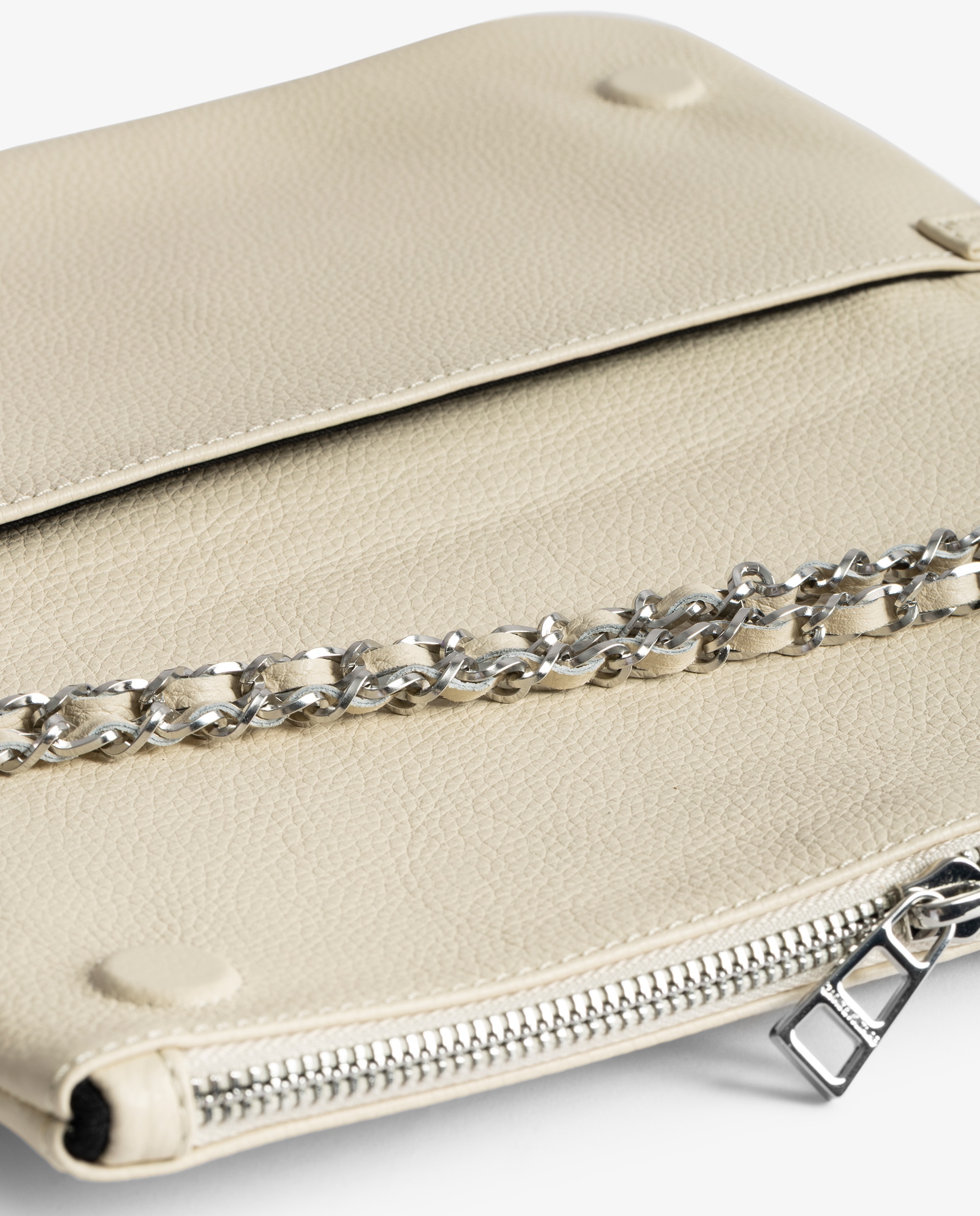 Bolso de mano rock de piel granulada - Zadig & Voltaire - Blanco Blanco-5