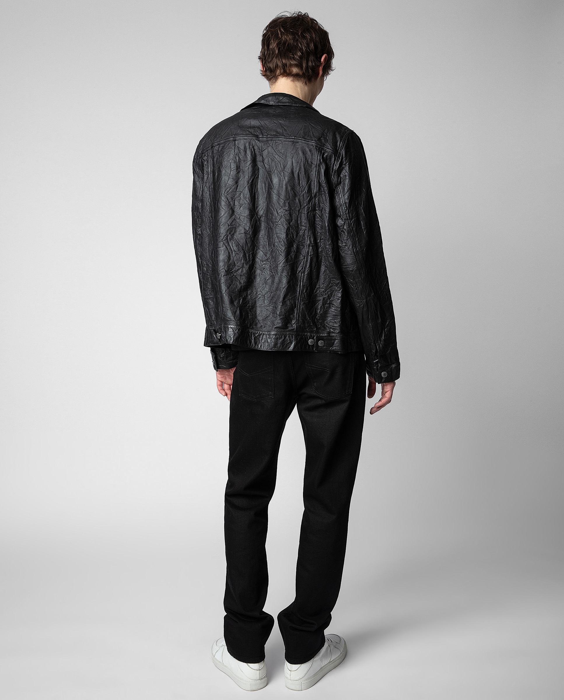 Cazadora de piel de hombre negra con botones - Zadig & Voltaire - Negro Negro-6