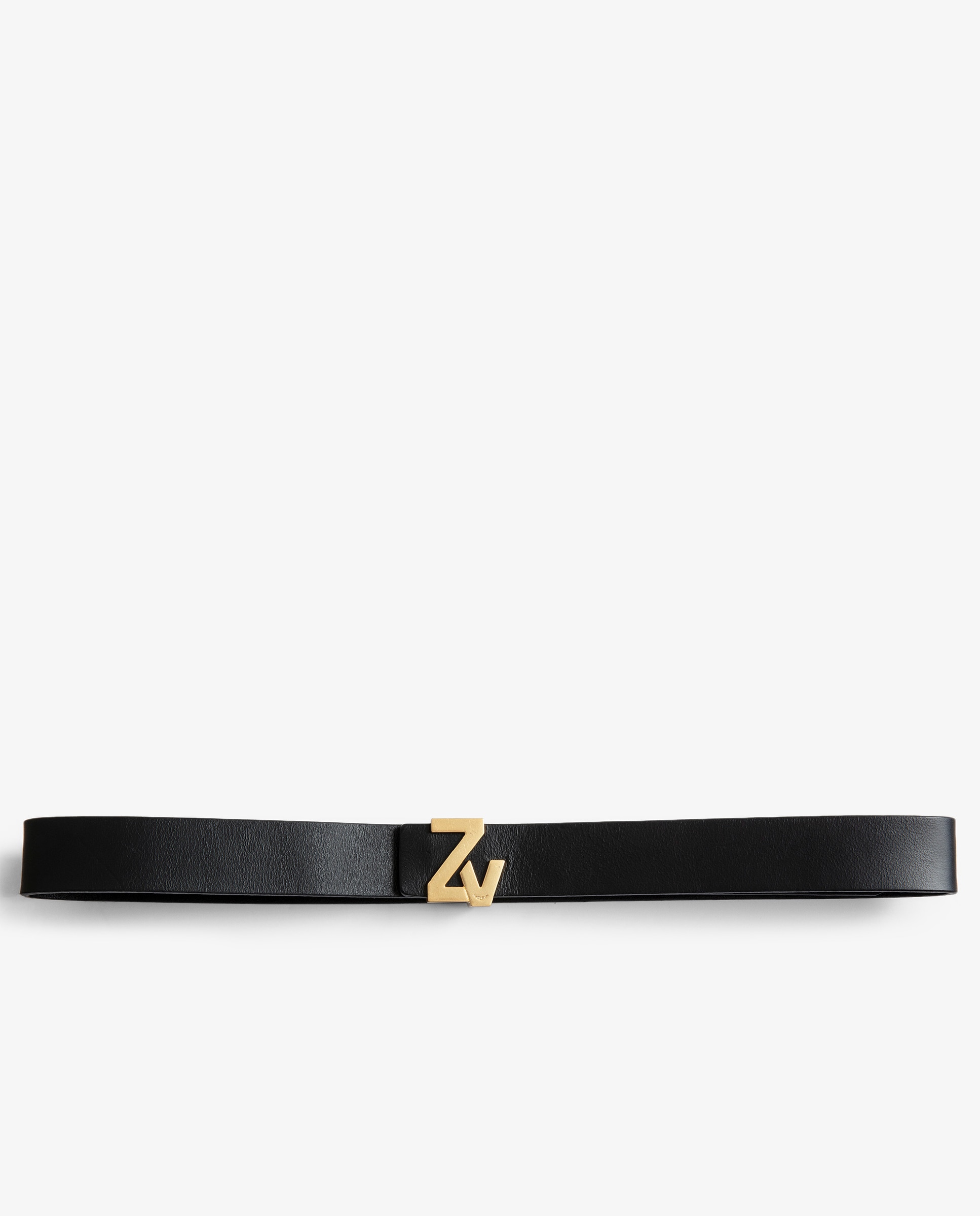 Cinturón de piel 30mm con hebilla - Zadig & Voltaire - Negro Negro-1