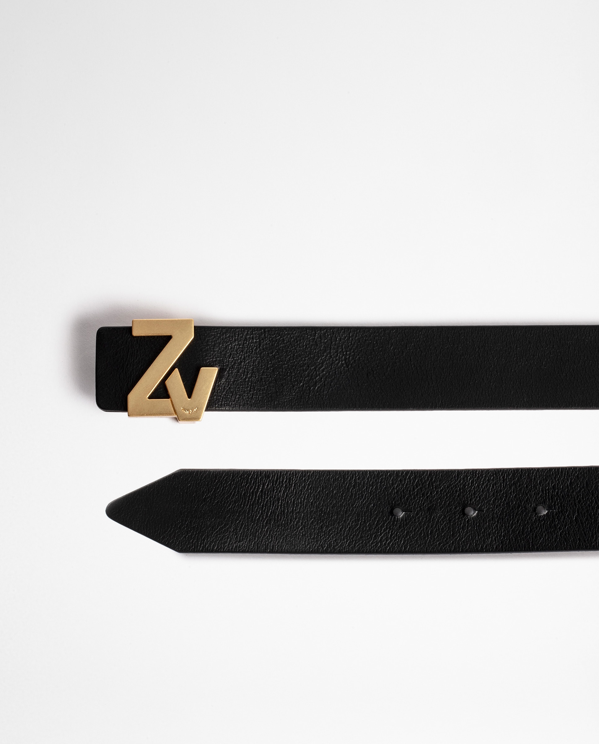 Cinturón de piel 30mm con hebilla - Zadig & Voltaire - Negro Negro-4