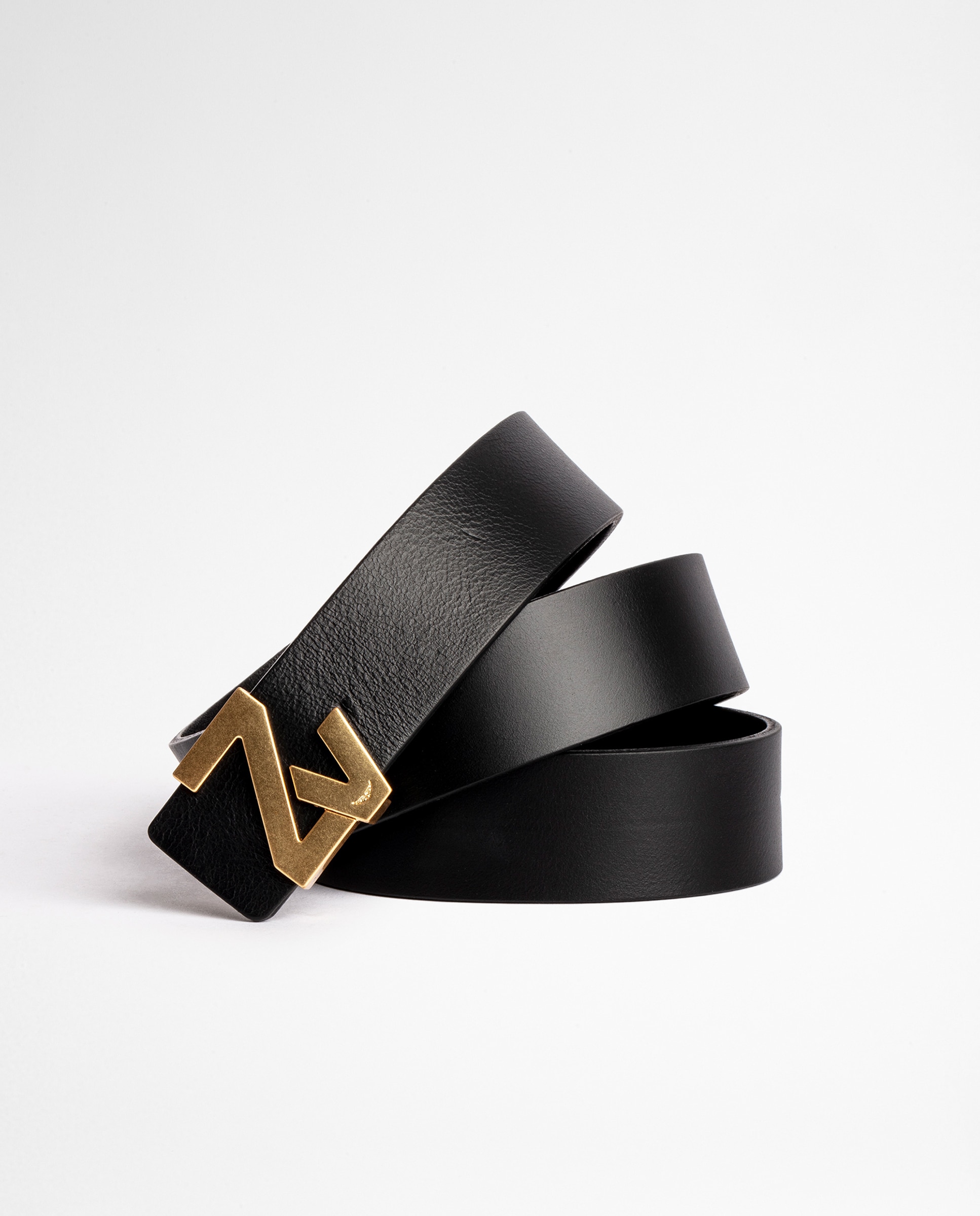 Cinturón de piel 30mm con hebilla - Zadig & Voltaire - Negro Negro-3