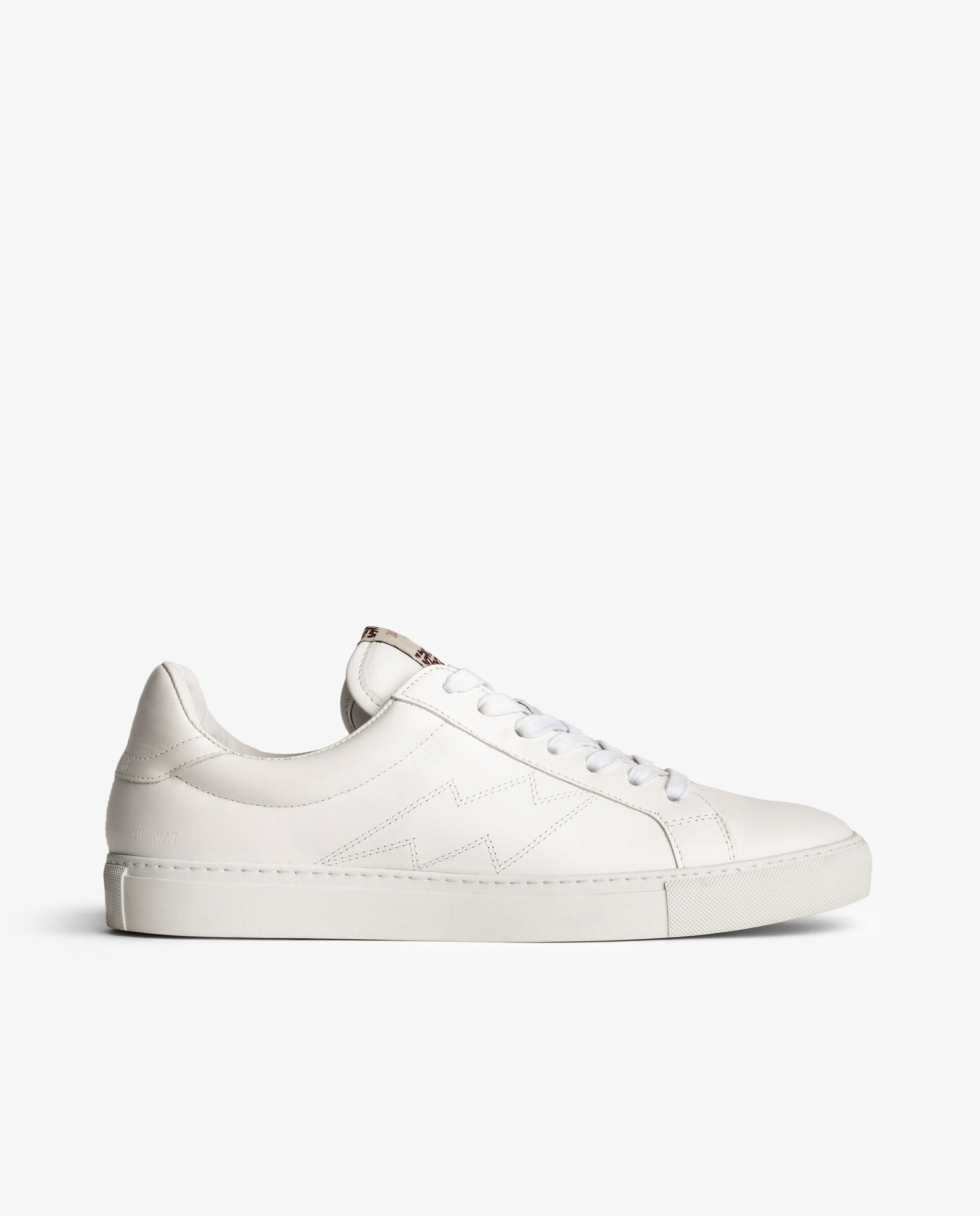 Zapatillas deportivas de hombre Flash de cuero blanco