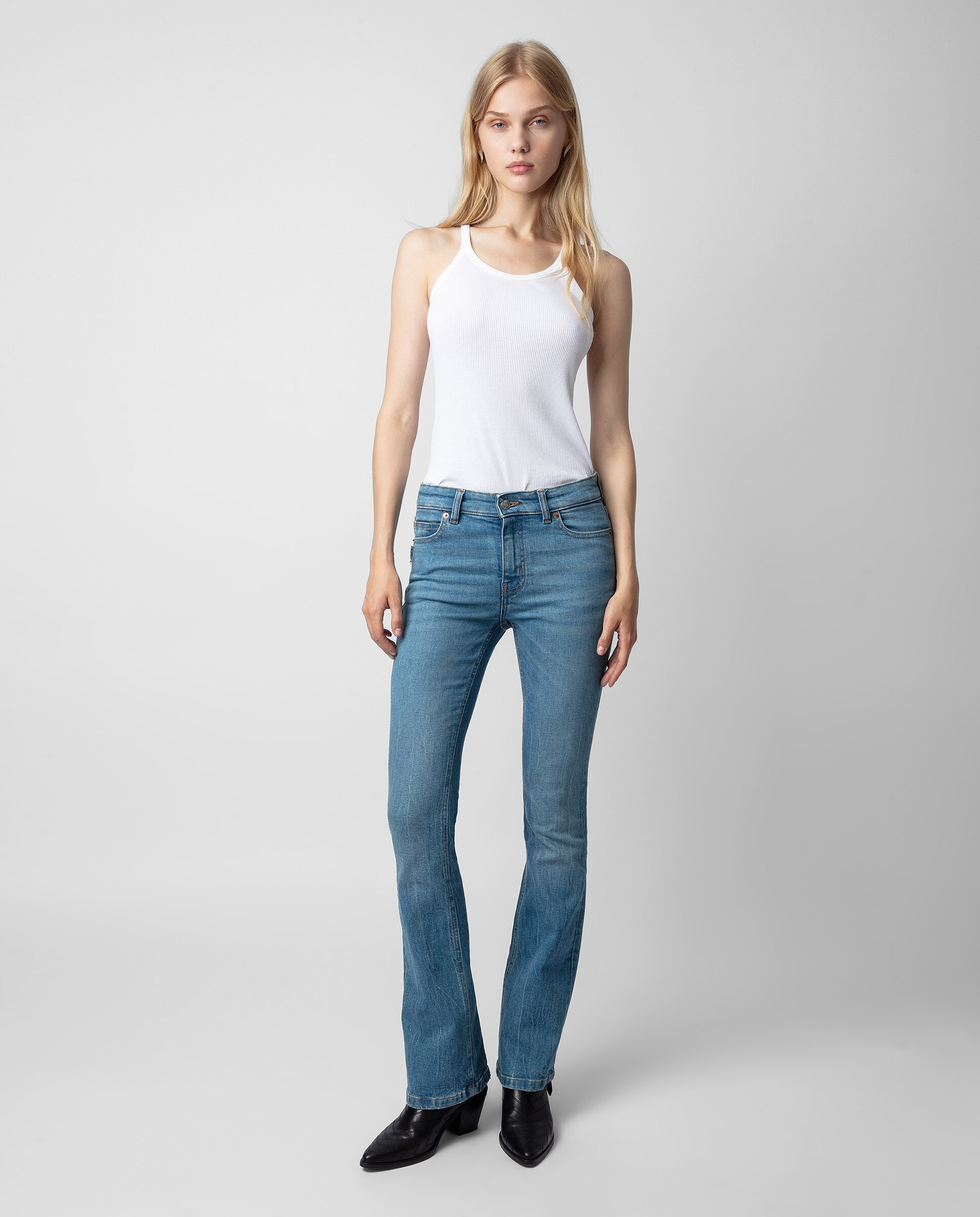 Vaquero campana de mujer Eclipse 5 bolsillos - Zadig & Voltaire - Azul Azul-1