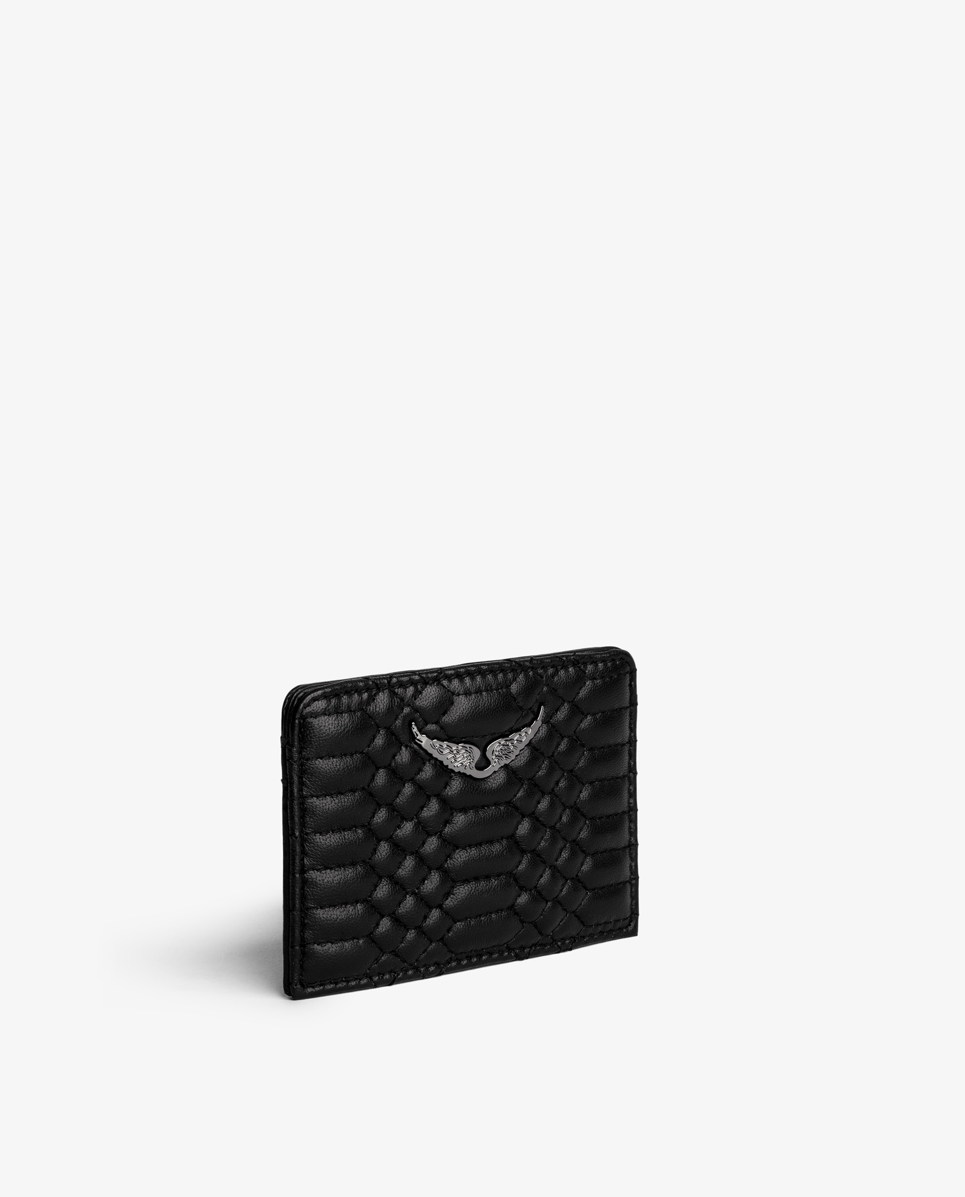 Tarjetero de mujer acolchado en cuero - Zadig & Voltaire - Negro Negro-2