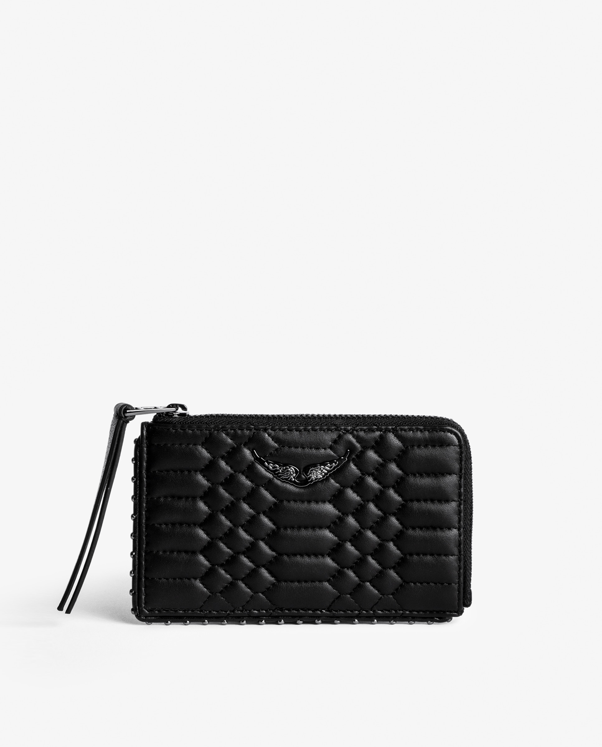 Tarjetero pequeño de mujer en piel acolchada - Zadig & Voltaire - Negro Negro-1