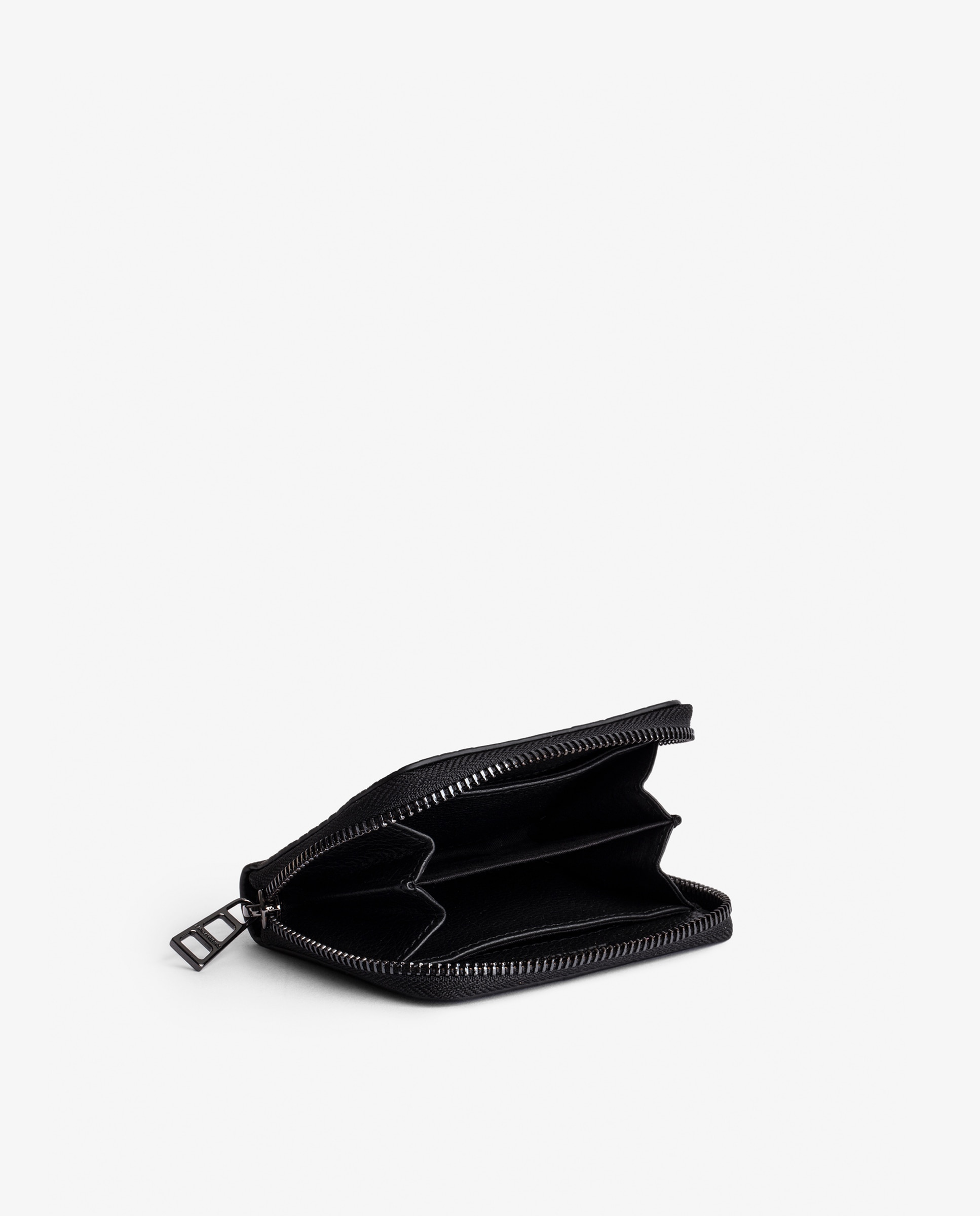 Monedero mini de mujer de piel efecto pitón con cremallera - Zadig & Voltaire - Negro Negro-4