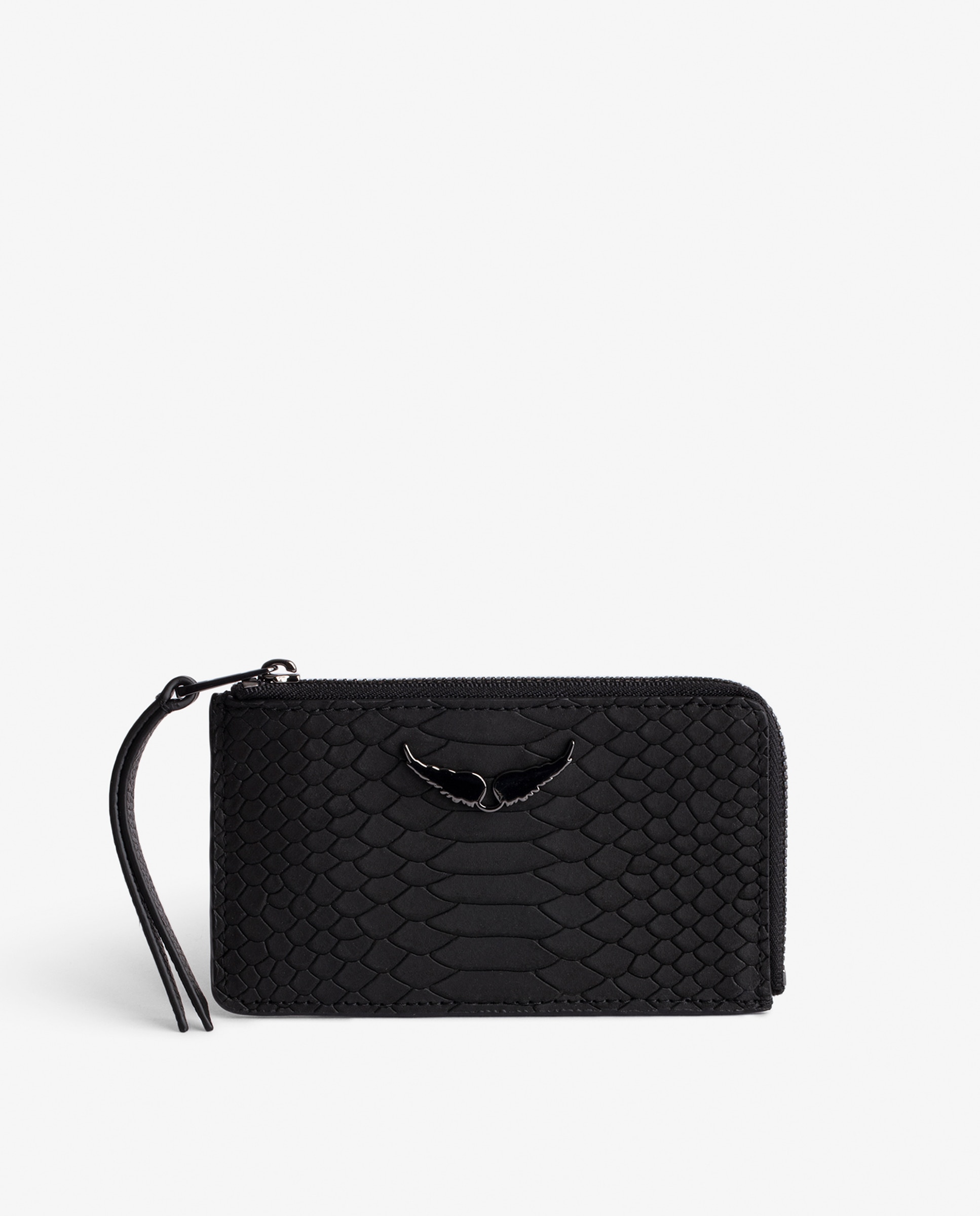 Tarjetero de mujer en piel efecto pitón - Zadig & Voltaire - Negro Negro-1