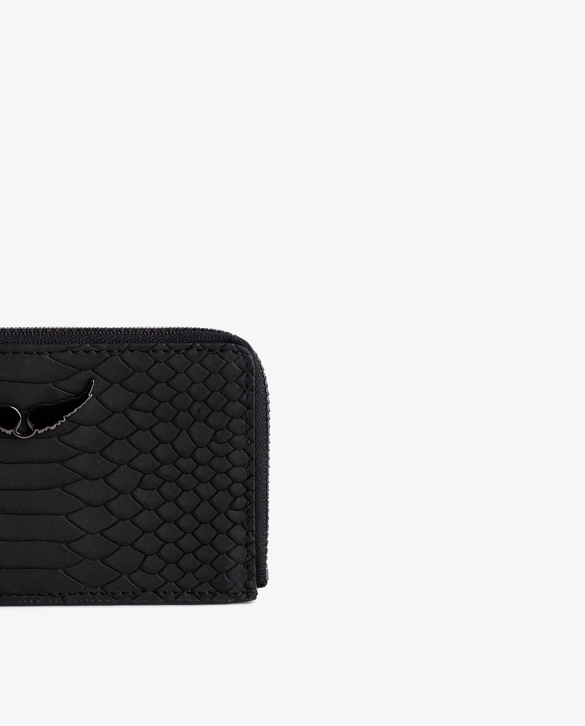 Tarjetero de mujer en piel efecto pitón - Zadig & Voltaire - Negro Negro-4