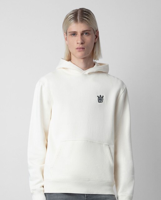 Imagen 0 de Sudadera de hombre blanco con capucha