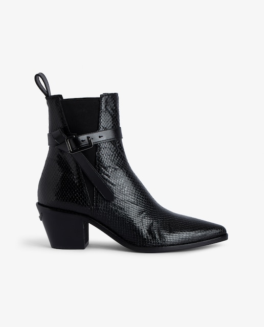 Imagen 0 de Botines de mujer Tyler de piel color negro