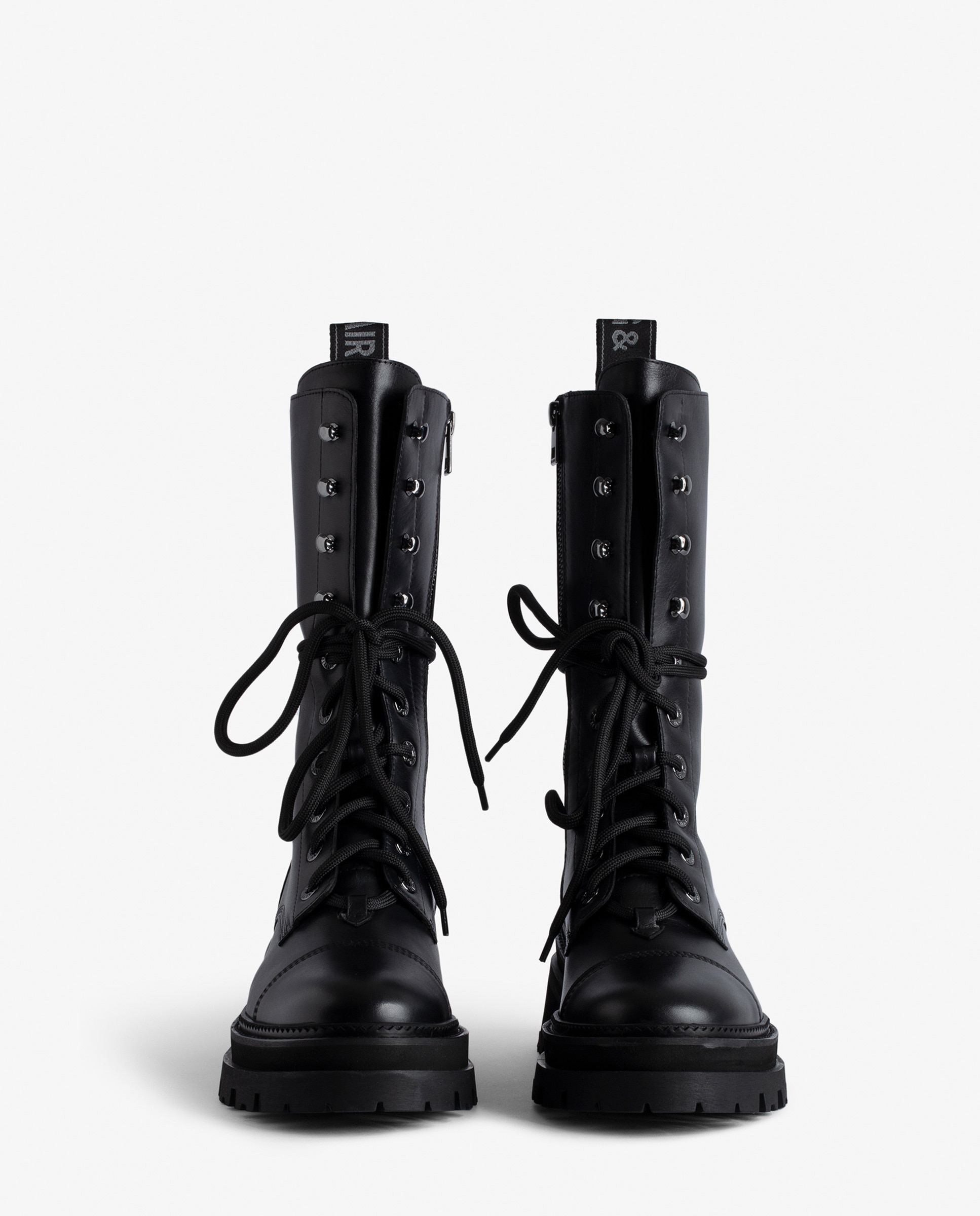 Botas Altos ride de mujer de cuero - Zadig & Voltaire - Negro Negro-4