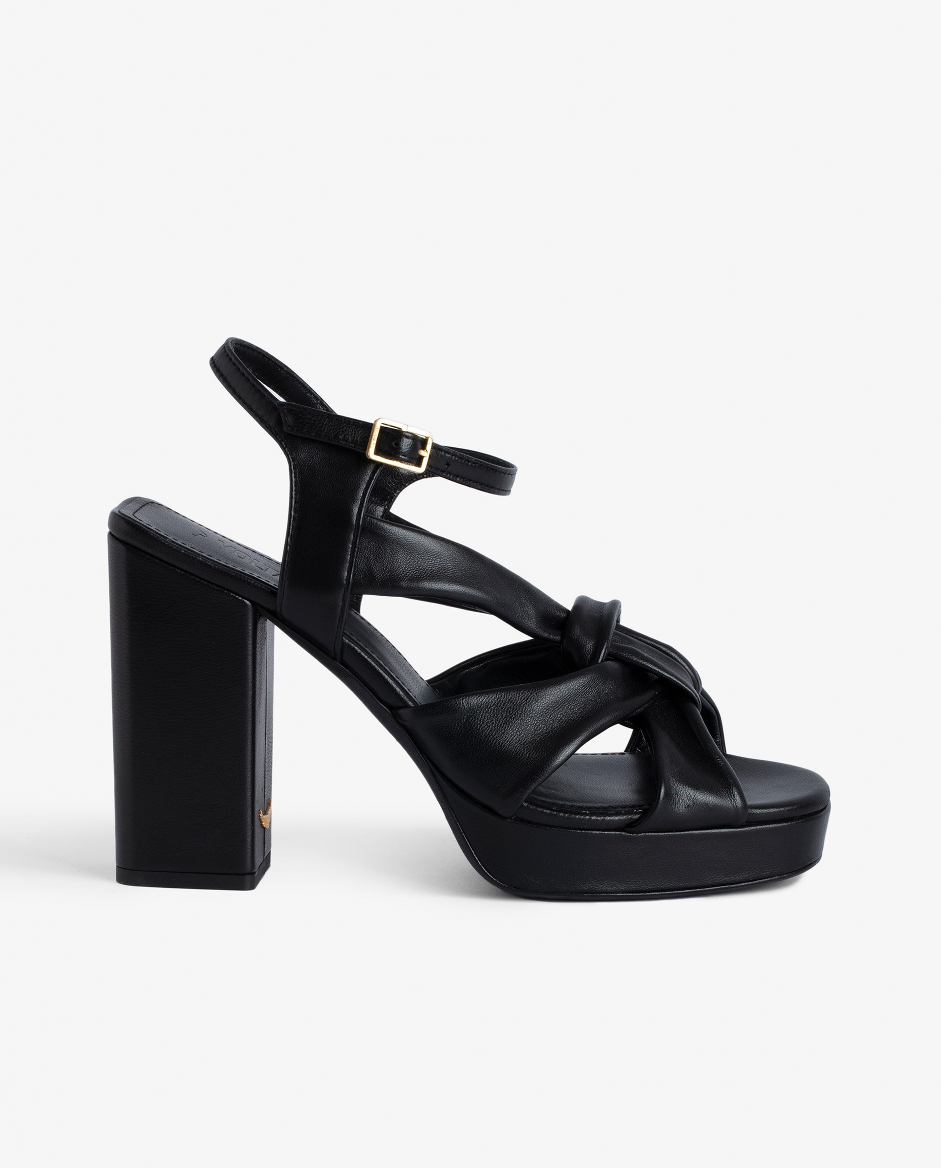 Sandalias de tacón de mujer Forget Me Knot de piel color - Zadig & Voltaire - Negro Negro-1