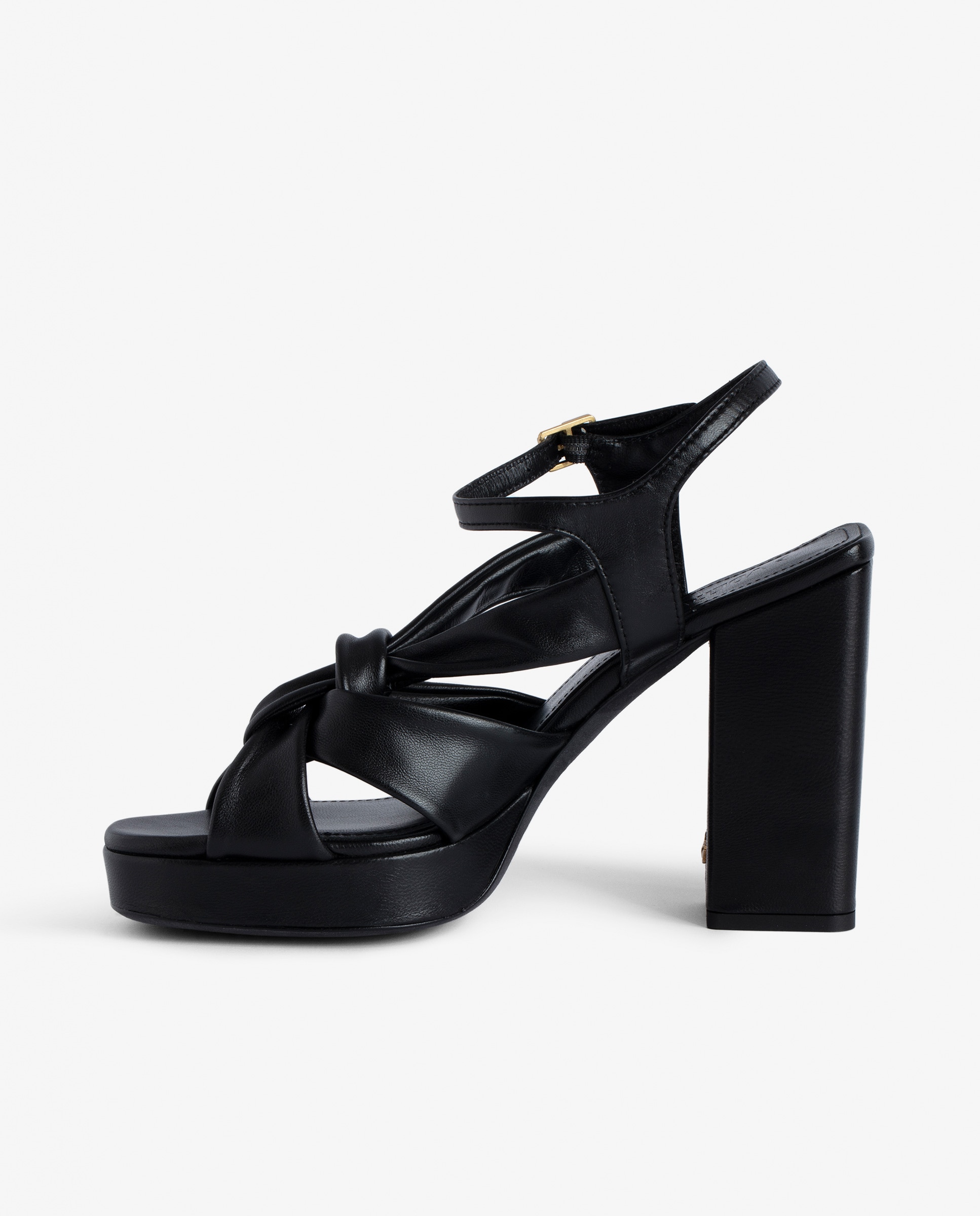Sandalias de tacón de mujer Forget Me Knot de piel color - Zadig & Voltaire - Negro Negro-4