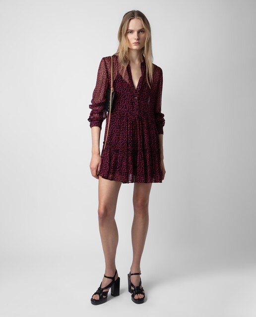 Imagen 0 de Vestido Razyele estampado con volantes