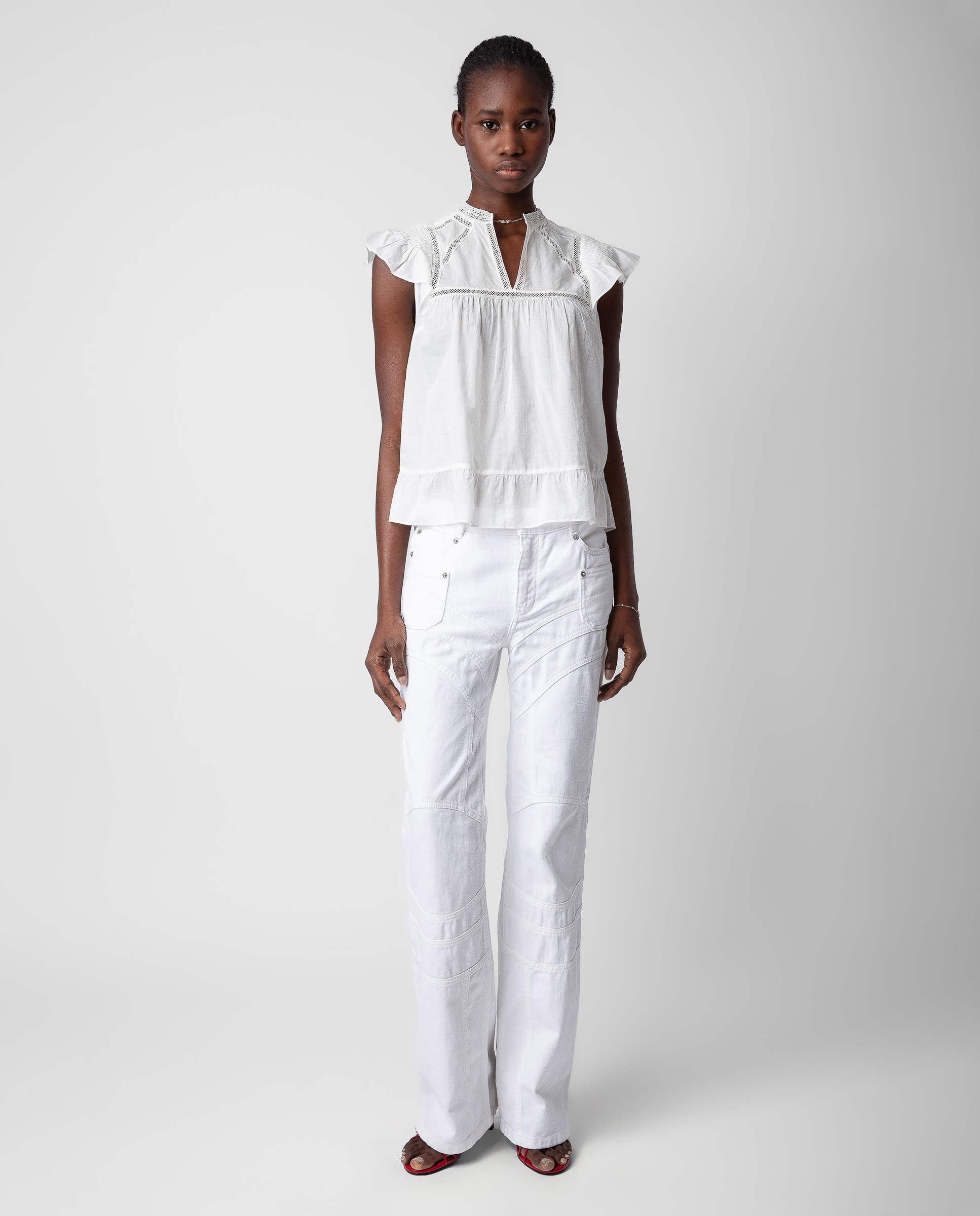 Zadig & Voltaire - Pantalón recto de mujer Elvira de algodón.