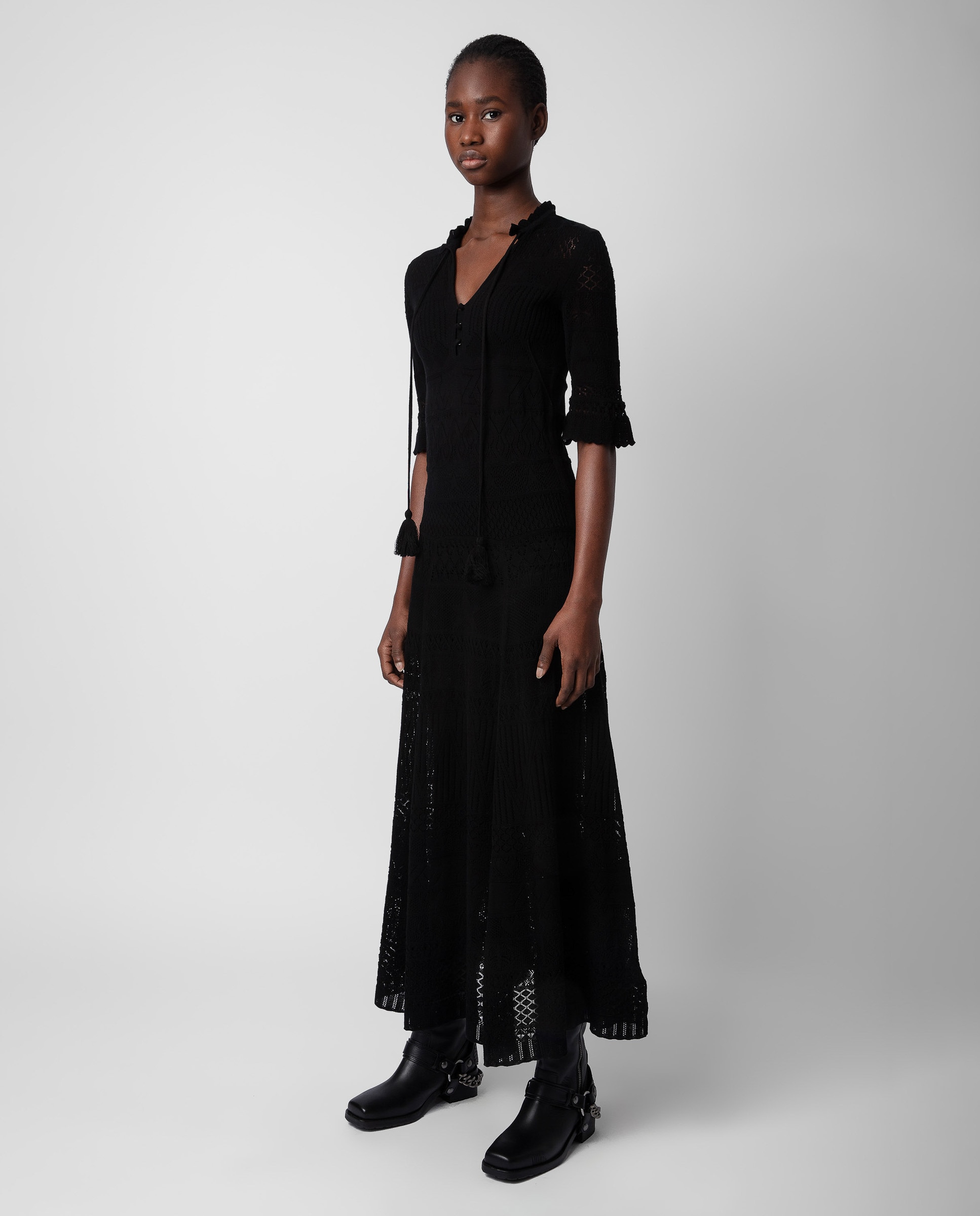 Zadig & Voltaire - Vestido larga Memphis en algodón.