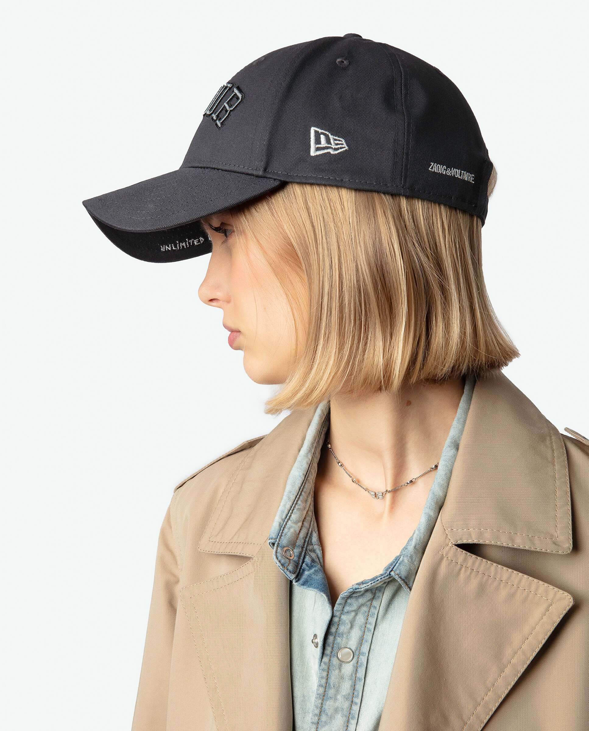 Gorra de mujer de algodón con bordado amour - Zadig & Voltaire - Gris Gris-3