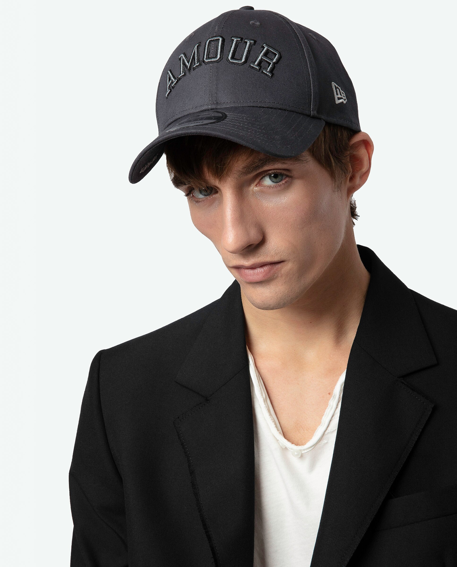Gorra de mujer de algodón con bordado amour - Zadig & Voltaire - Gris Gris-4