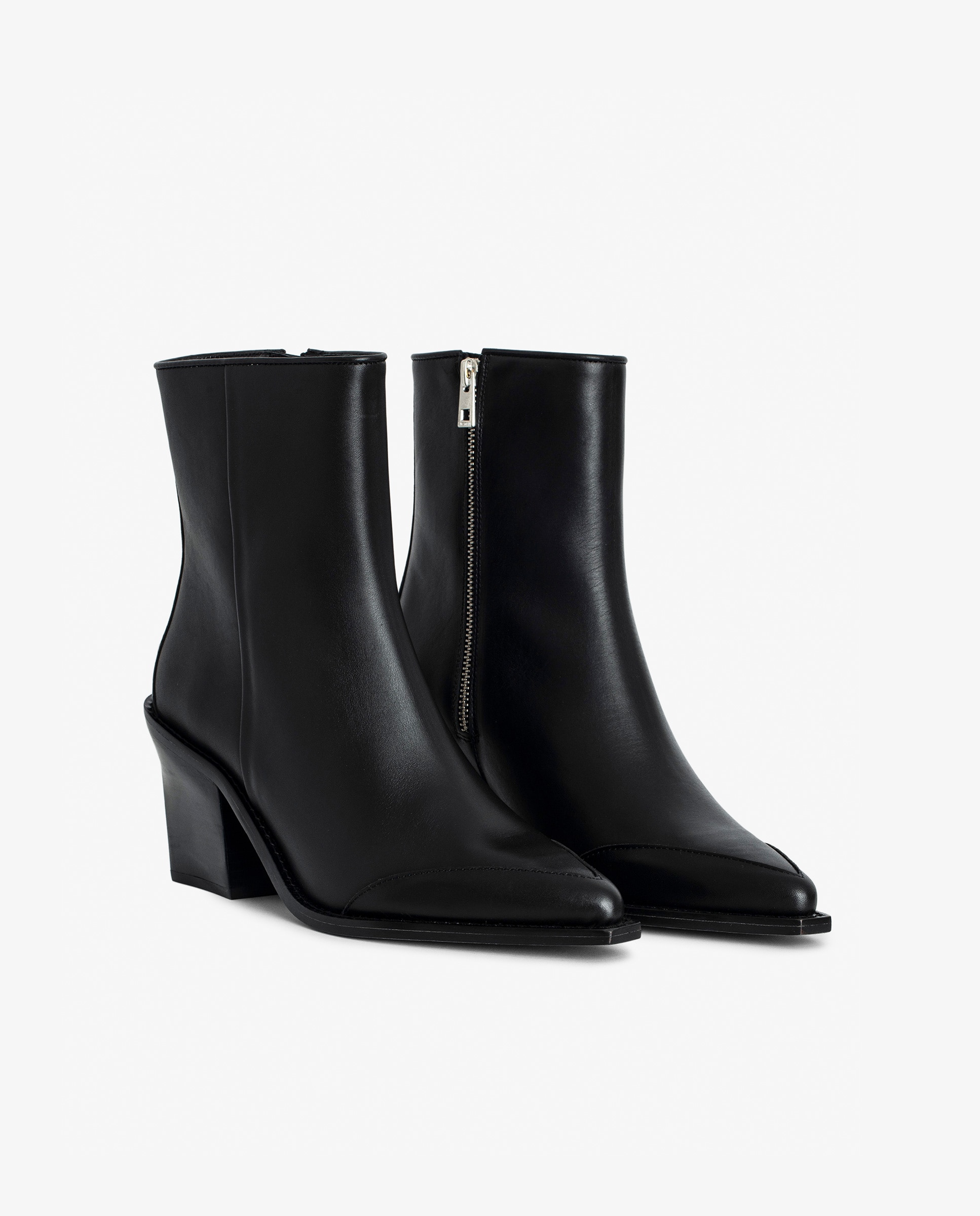 Botines básicos de mujer de cuero negro con alas - Zadig & Voltaire - Negro Negro-3