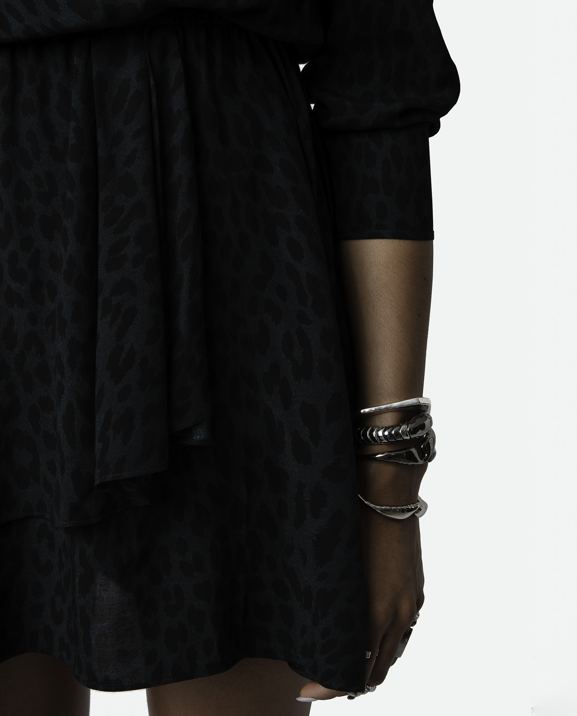 Vestido corto Rogers con estampado de leopardo - Zadig & Voltaire - Verde oscuro Verde oscuro-5