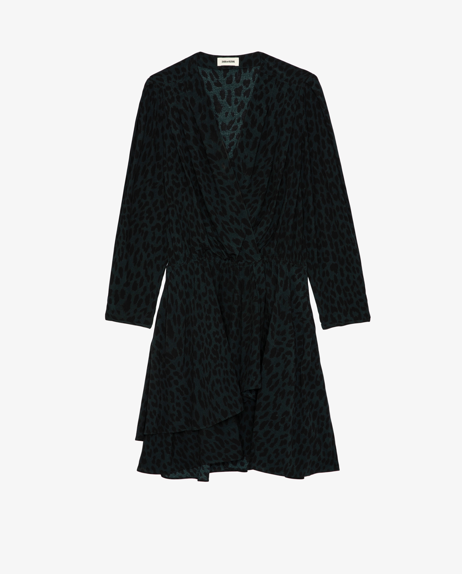 Vestido corto Rogers con estampado de leopardo - Zadig & Voltaire - Verde oscuro Verde oscuro-6
