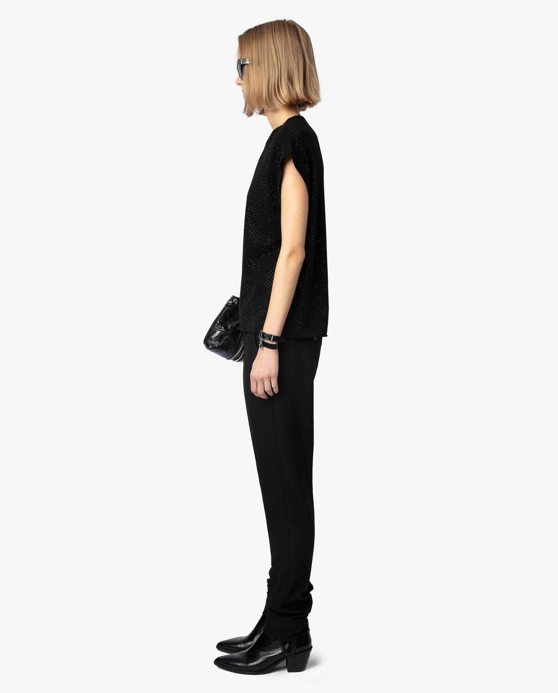 Camiseta sin mangas cecilia de mujer de sin mangas en algodón - Zadig & Voltaire - Negro Negro-3