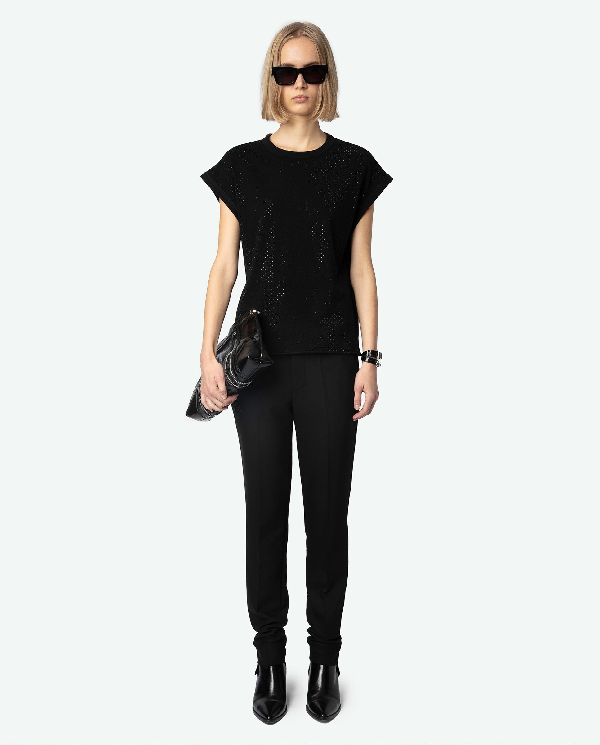 Camiseta sin mangas cecilia de mujer de sin mangas en algodón - Zadig & Voltaire - Negro Negro-4