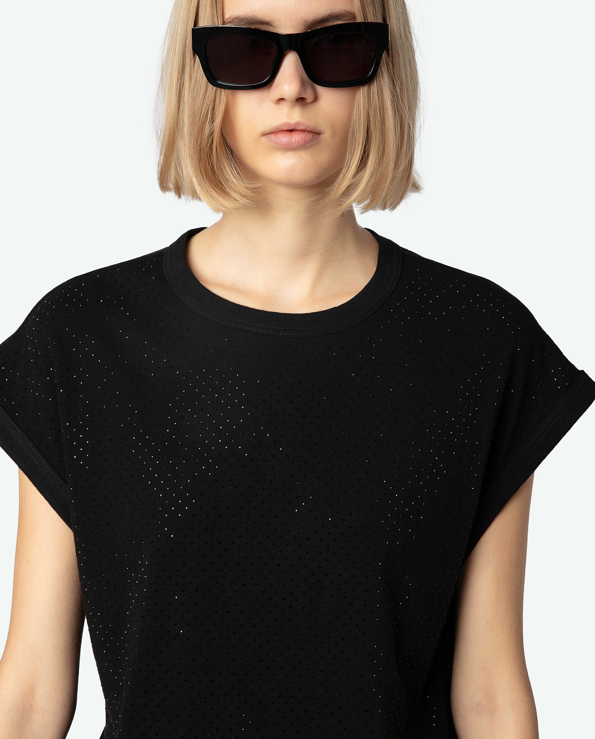 Camiseta sin mangas cecilia de mujer de sin mangas en algodón - Zadig & Voltaire - Negro Negro-5