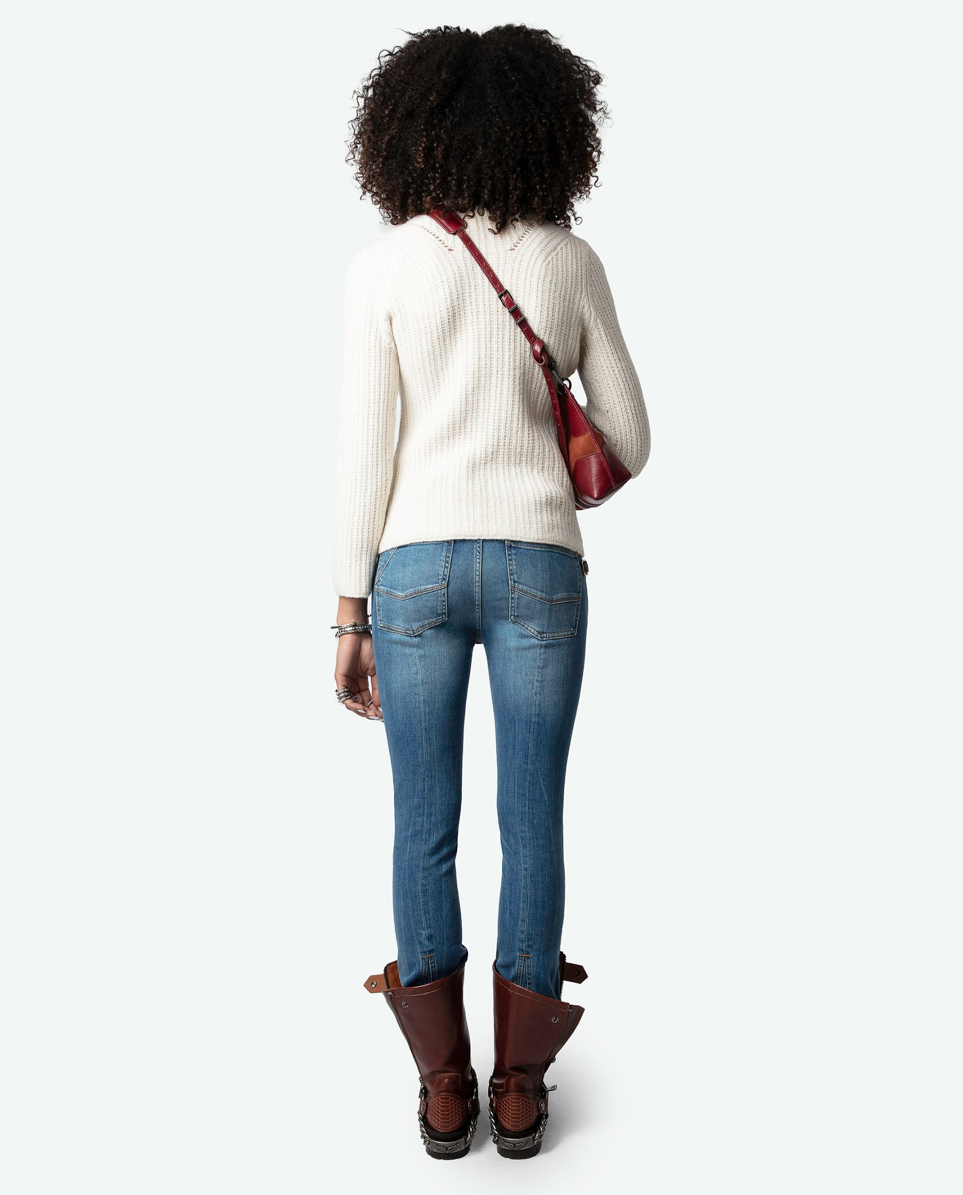 Imagen 2 de Jersey de mujer Sulky 100% Lana Merina con detalles calados - Beige Beige