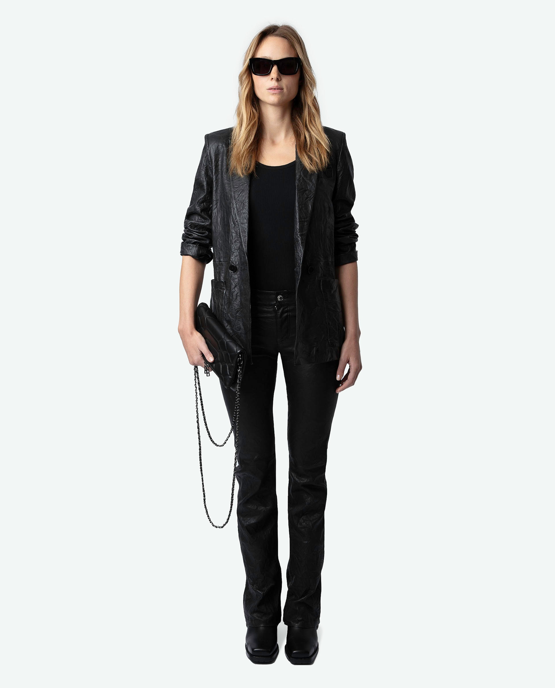 Bolso de mano rock de piel acolchado - Zadig & Voltaire - Negro Negro-2