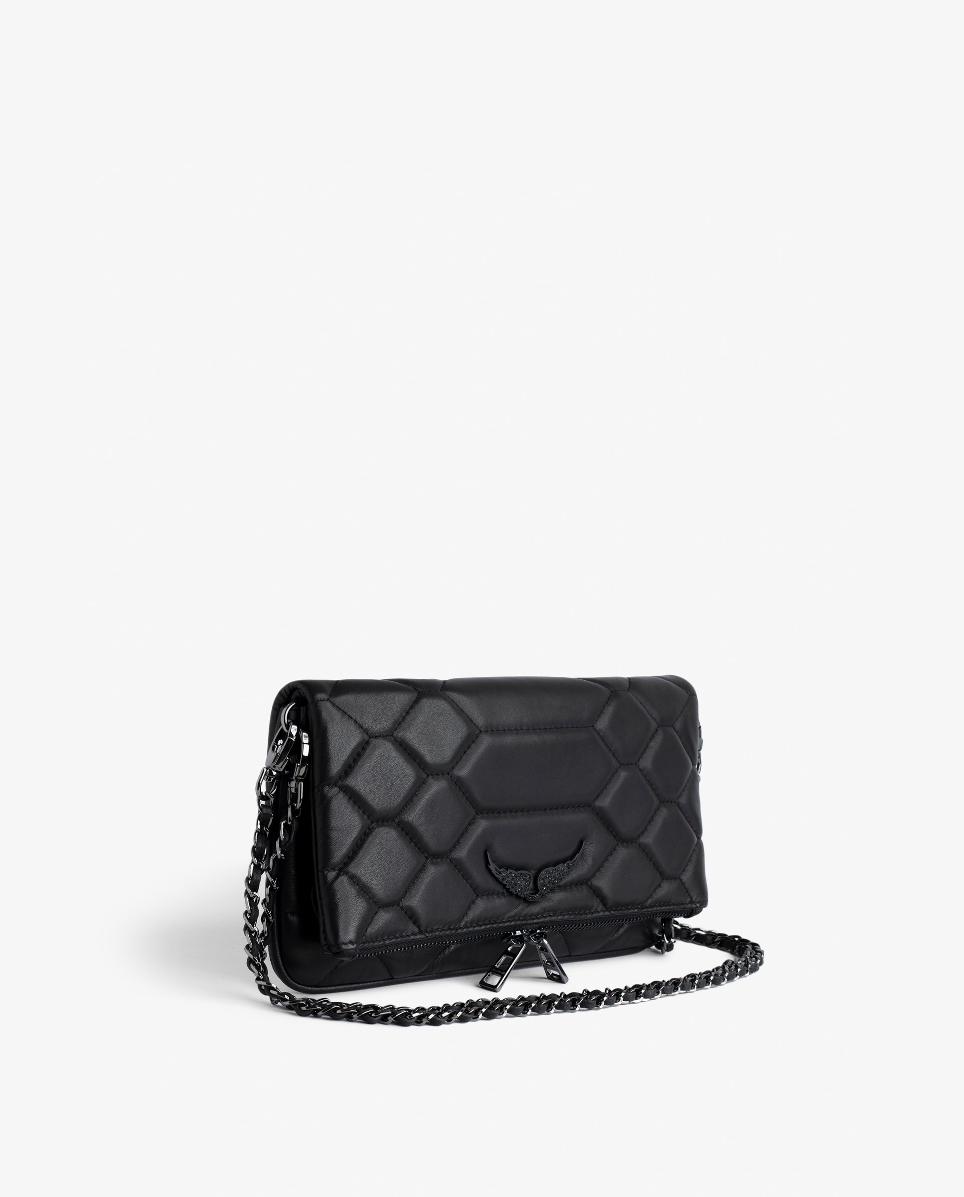 Bolso de mano rock de piel acolchado - Zadig & Voltaire - Negro Negro-4