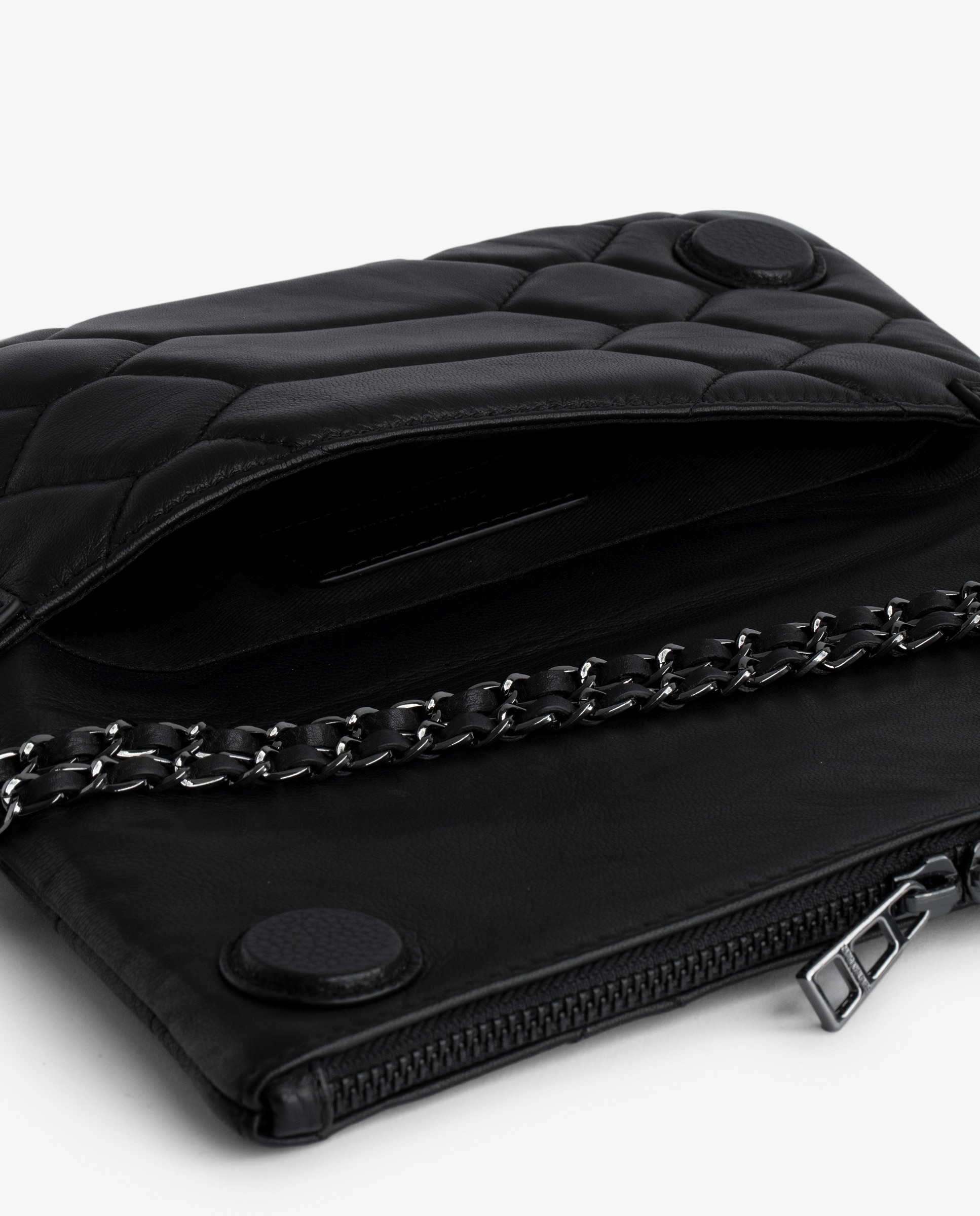 Bolso de mano rock de piel acolchado - Zadig & Voltaire - Negro Negro-5