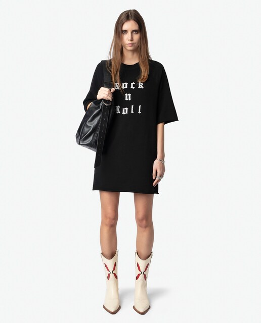 Imagen 0 de Vestido Grace corto con letrero frontal