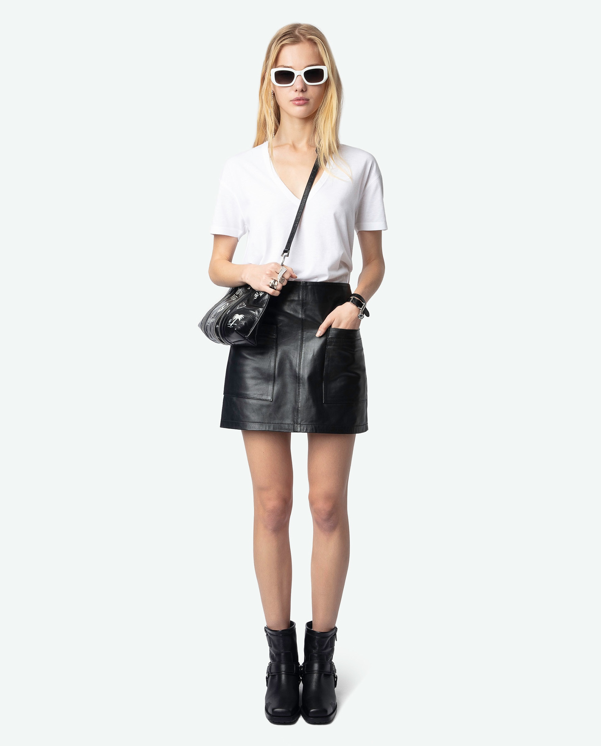 Camiseta Marta de mujer de mangas cortas de poliéster - Zadig & Voltaire - Blanco Blanco-5