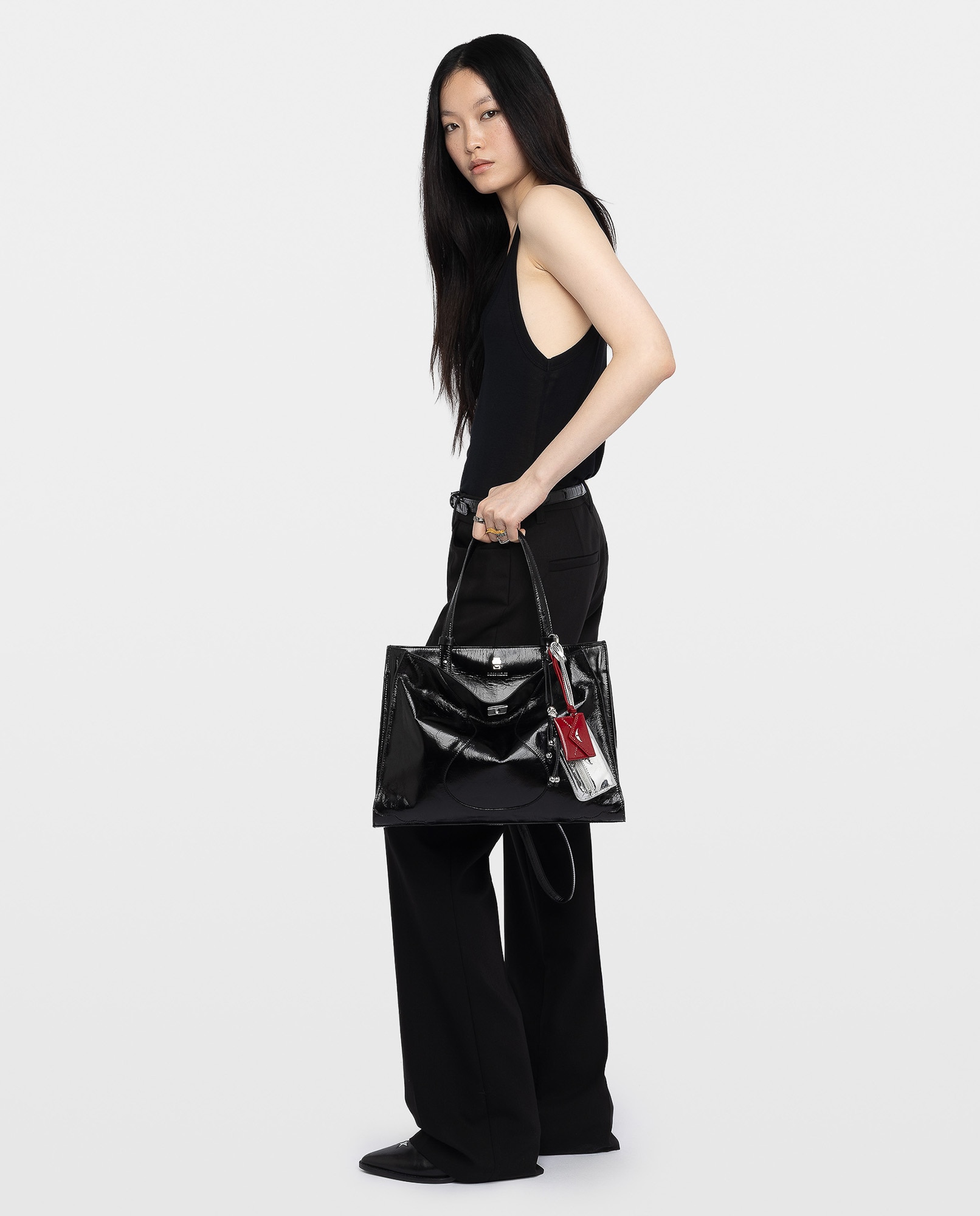 Camiseta de mujer de tirantes de canalé de modal - Zadig & Voltaire - Negro Negro-3