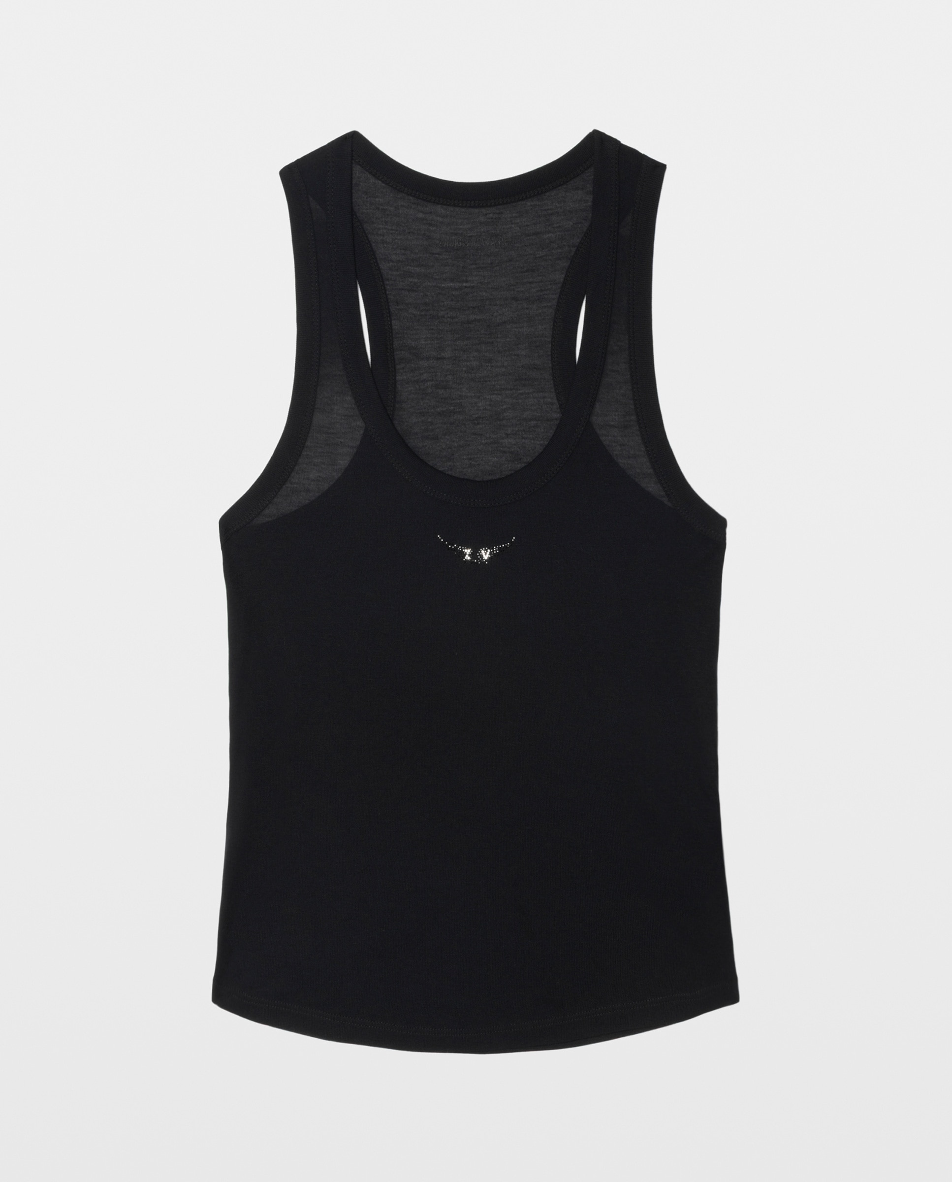 Camiseta de mujer de tirantes de canalé de modal - Zadig & Voltaire - Negro Negro-6