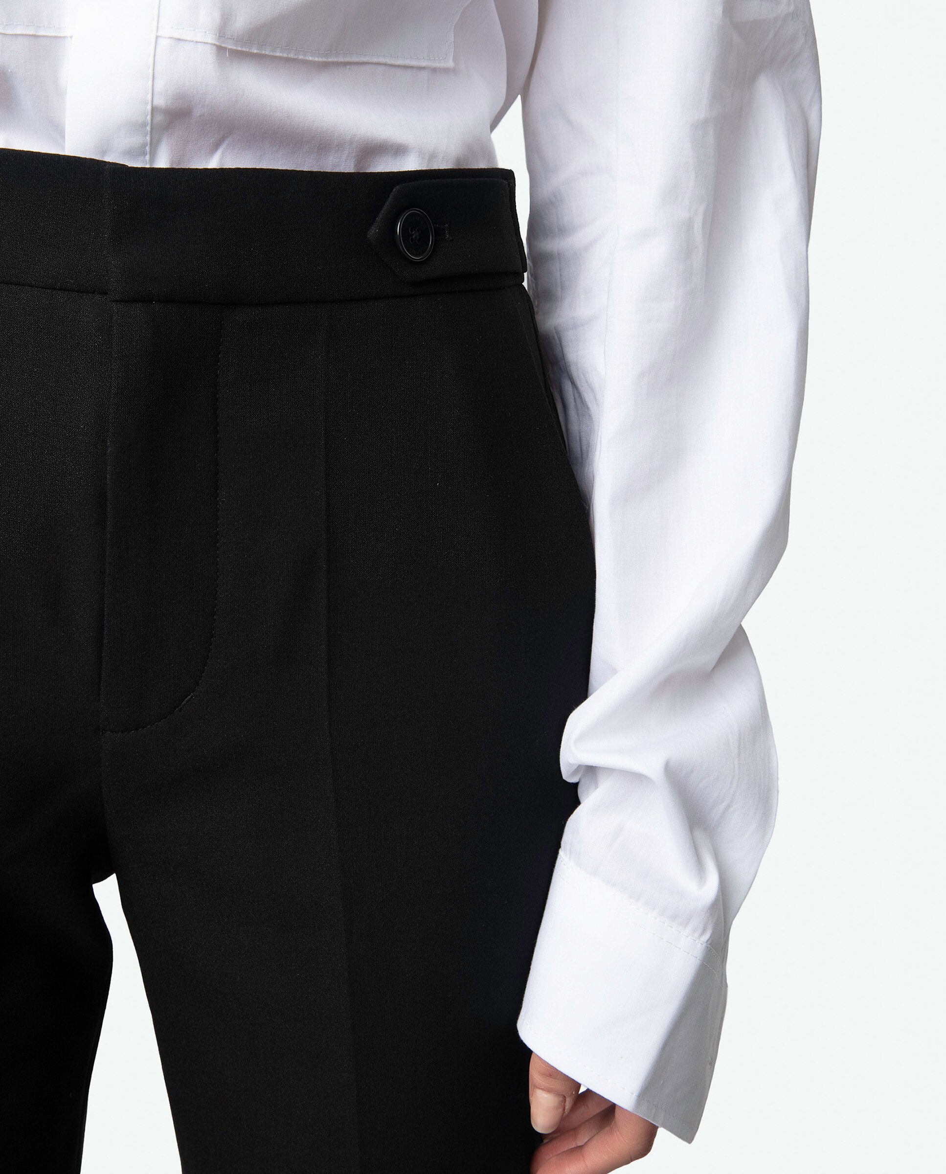 Pantalones rectos de mujer de traje cintura alta con strass - Zadig & Voltaire - Negro Negro-5