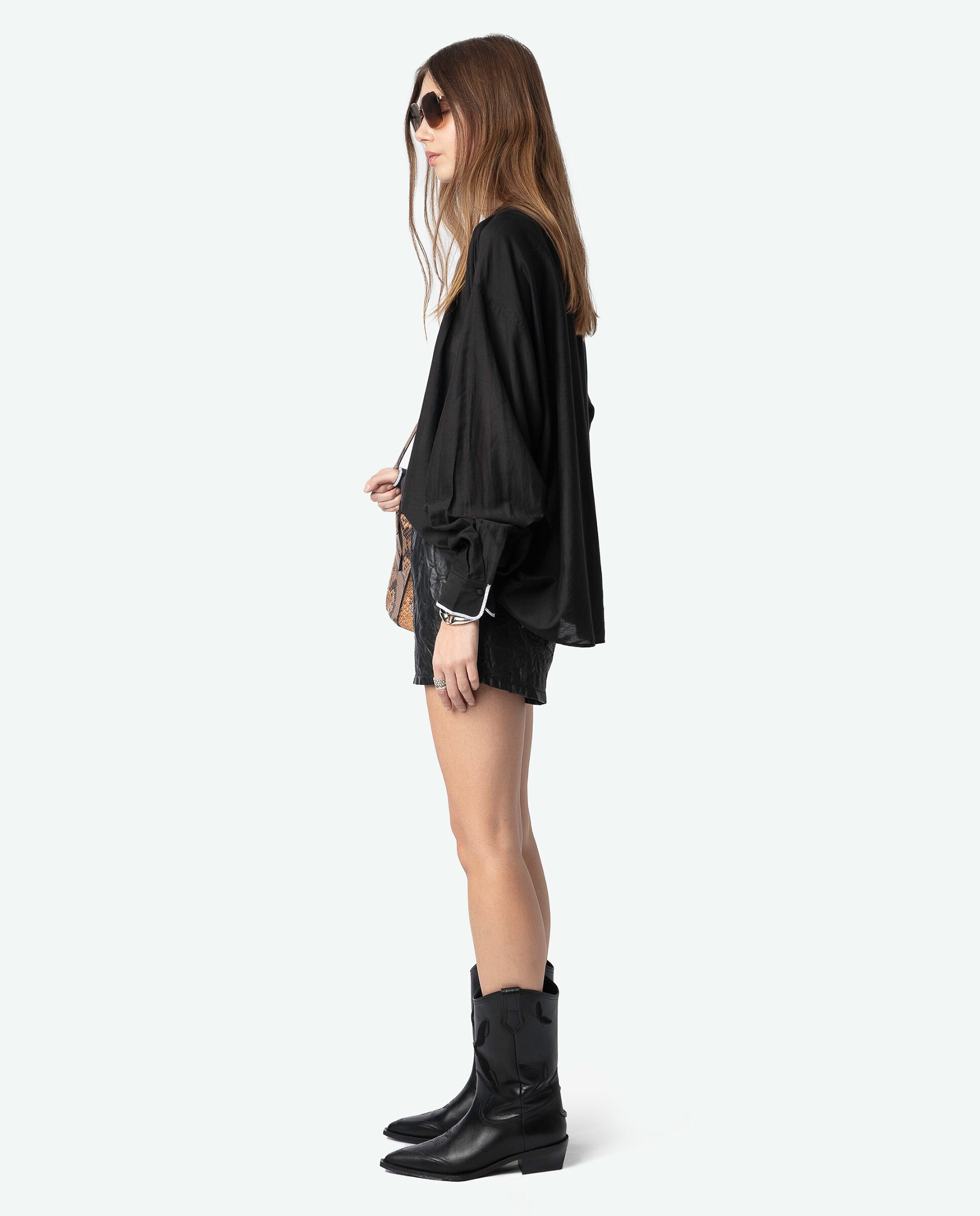 Imagen 3 de Blusa de mujer Troene oversize de manga larga - Zadig & Voltaire - Negro Negro