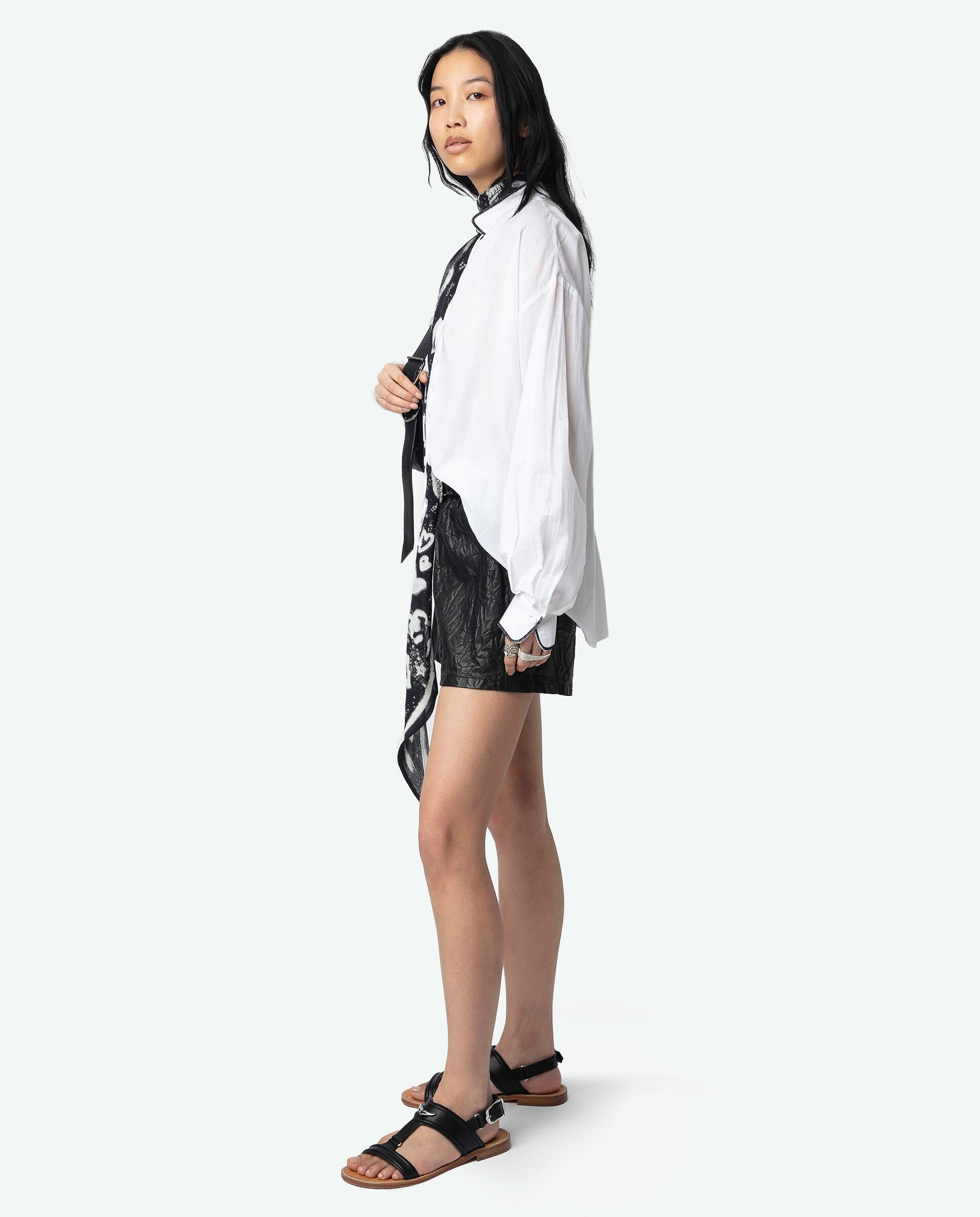 Imagen 3 de Blusa de mujer Troene oversize de manga larga - Zadig & Voltaire - Blanco Blanco