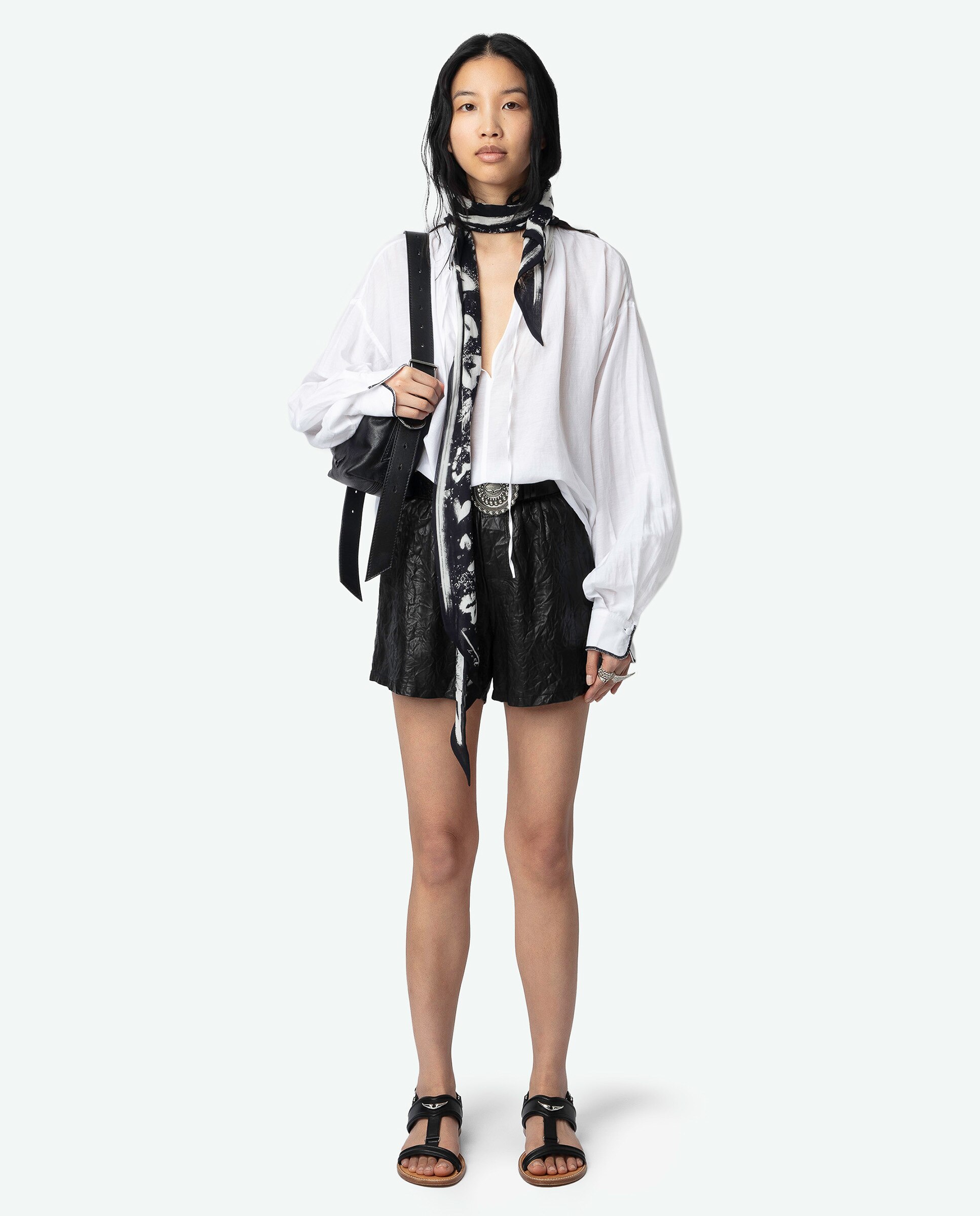 Imagen 4 de Blusa de mujer Troene oversize de manga larga - Zadig & Voltaire - Blanco Blanco