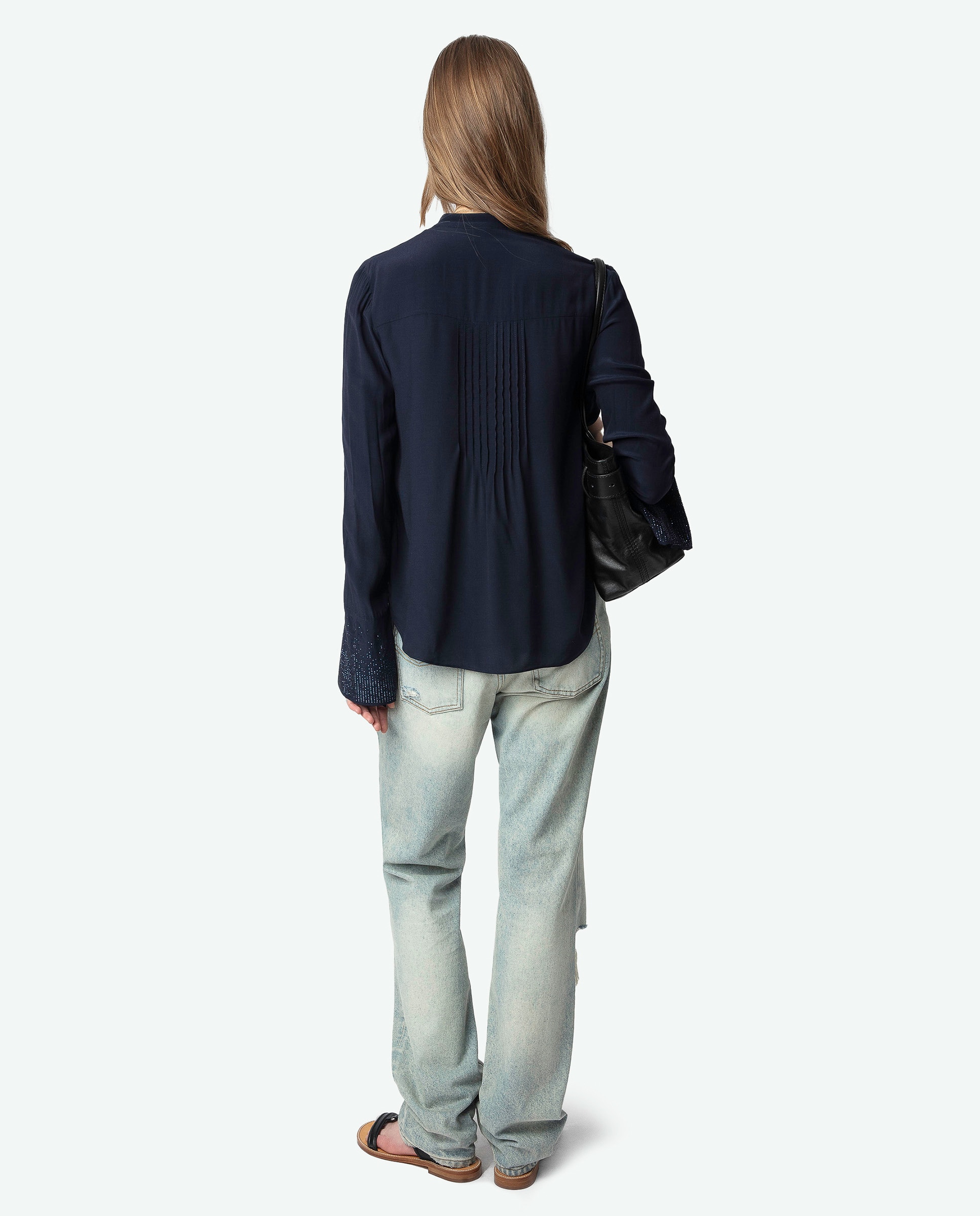 Imagen 2 de Blusa Taika de mujer de mangas largas de viscosa - Zadig & Voltaire - Azul marino Azul marino