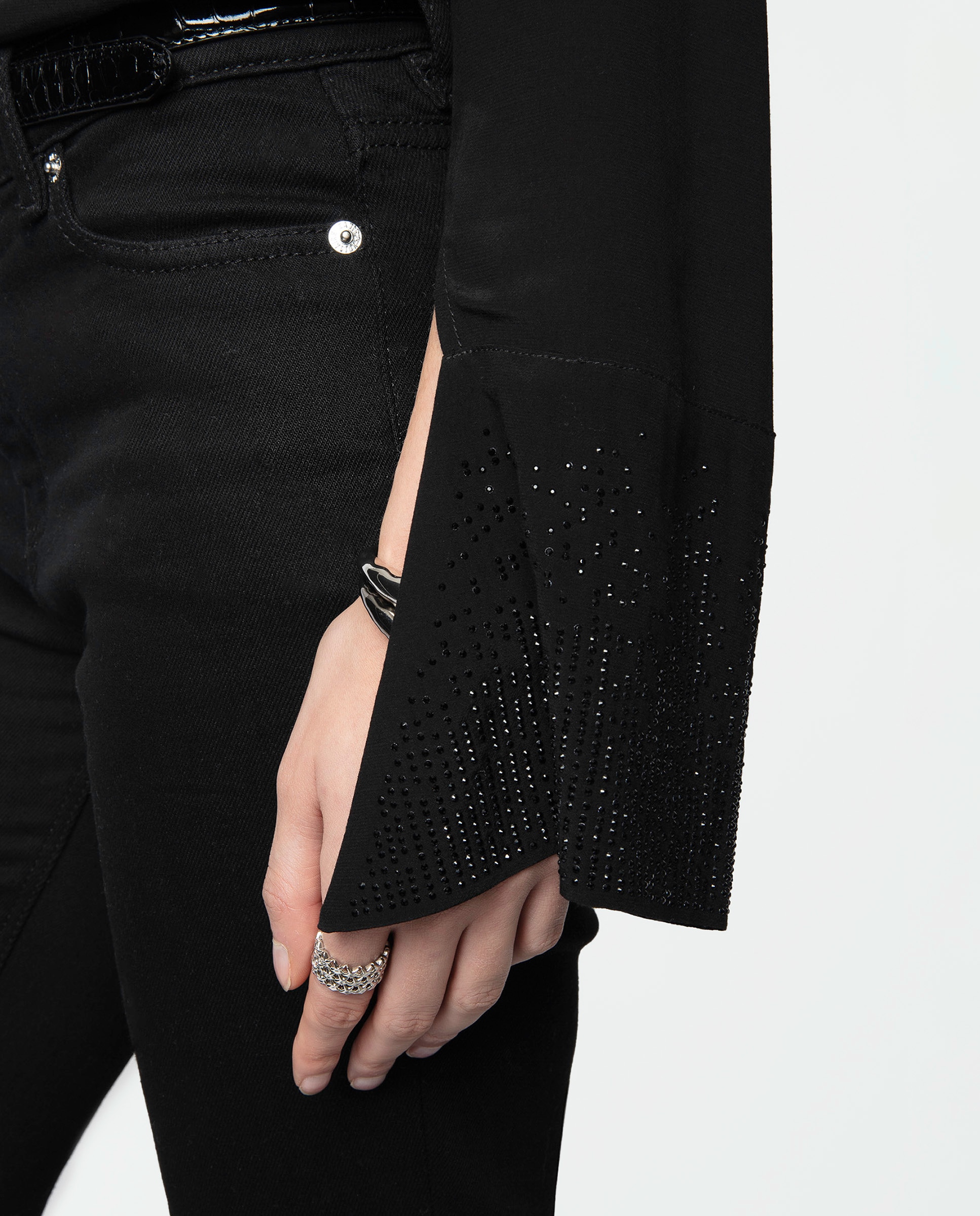 Imagen 5 de Blusa Taika de mujer de mangas largas de viscosa - Zadig & Voltaire - Negro Negro