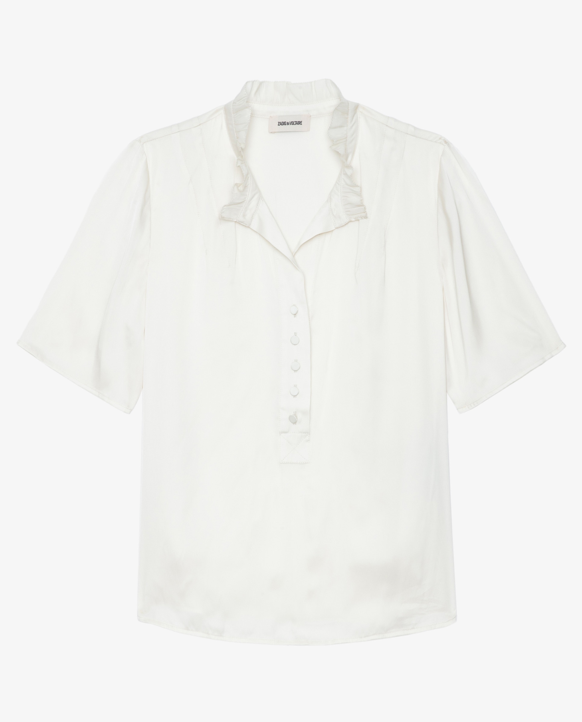 Top de satén de mujer de manga corta - Zadig & Voltaire - Beige Beige-6
