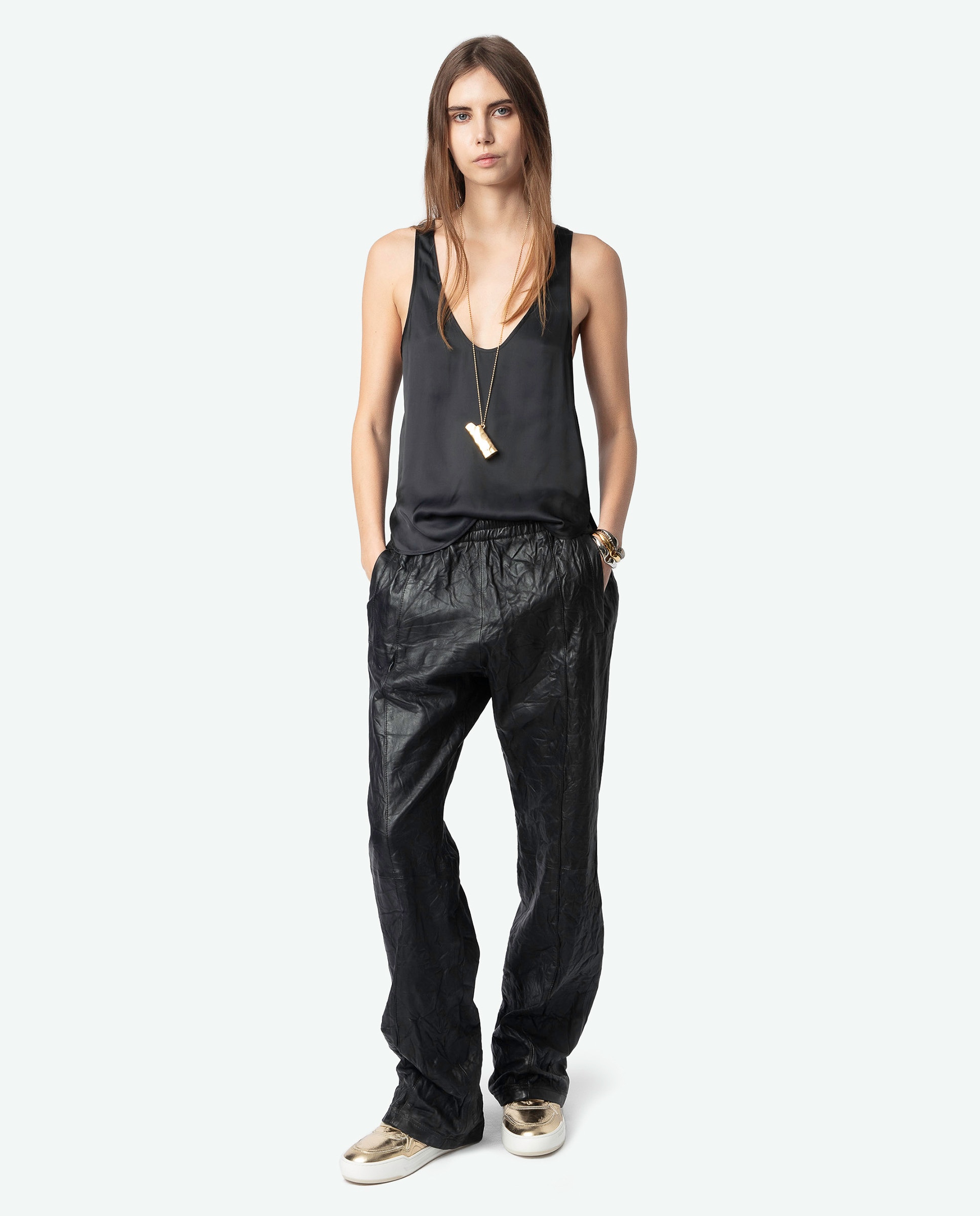 Top de mujer de tirantes de satén - Zadig & Voltaire - Negro Negro-4