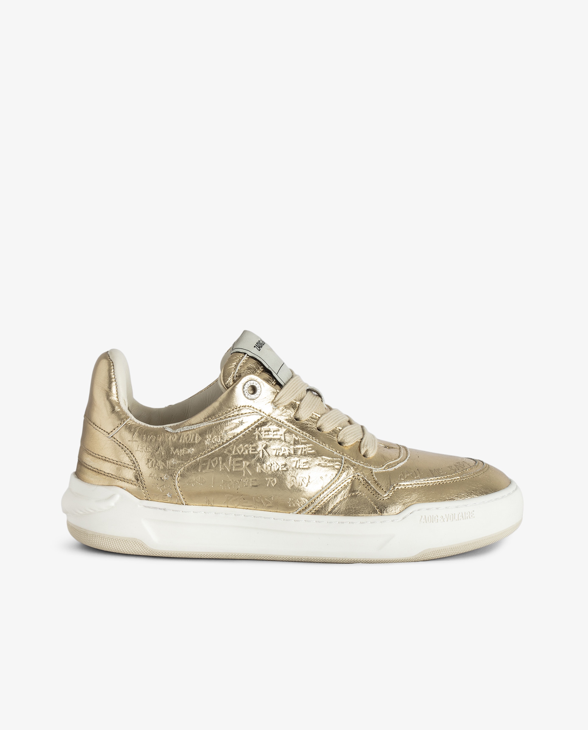 Zadig & Voltaire - Zapatillas bajas Wings de mujer oro.