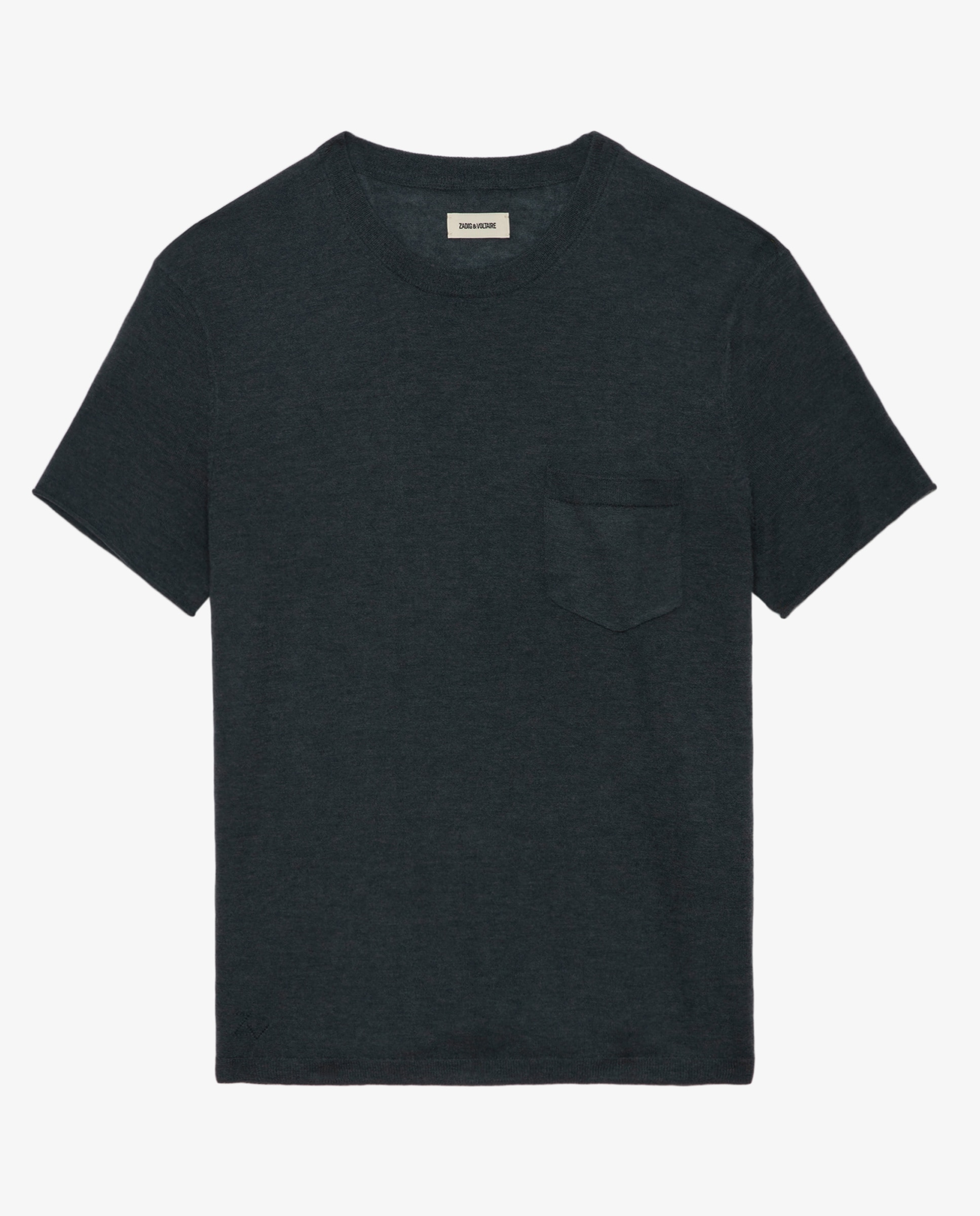 Jersey Jimmy 100% Cachemira de hombre de manga corta Gris oscuro