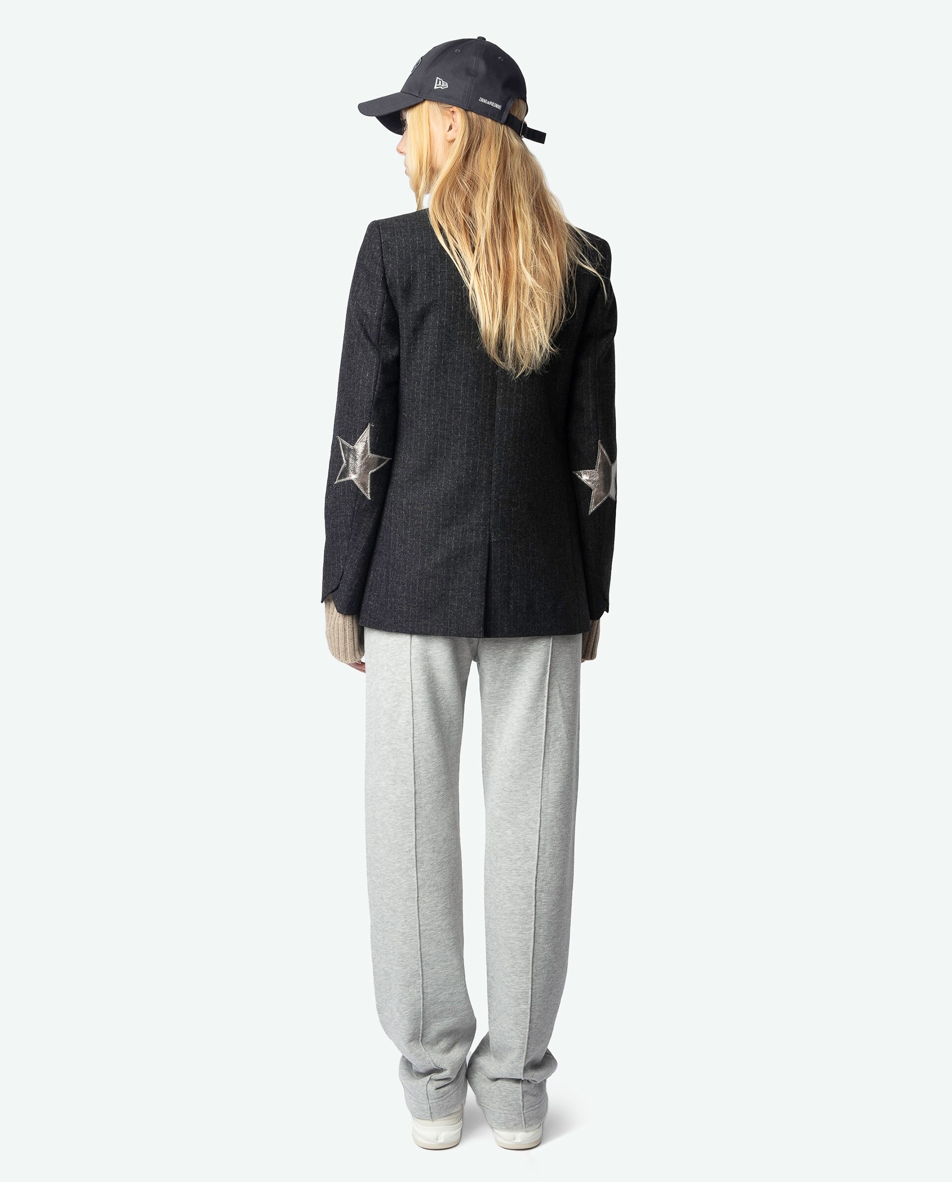 Pantalones rectos de mujer anchos de jogging con strass - Zadig & Voltaire - Gris claro Gris claro-2