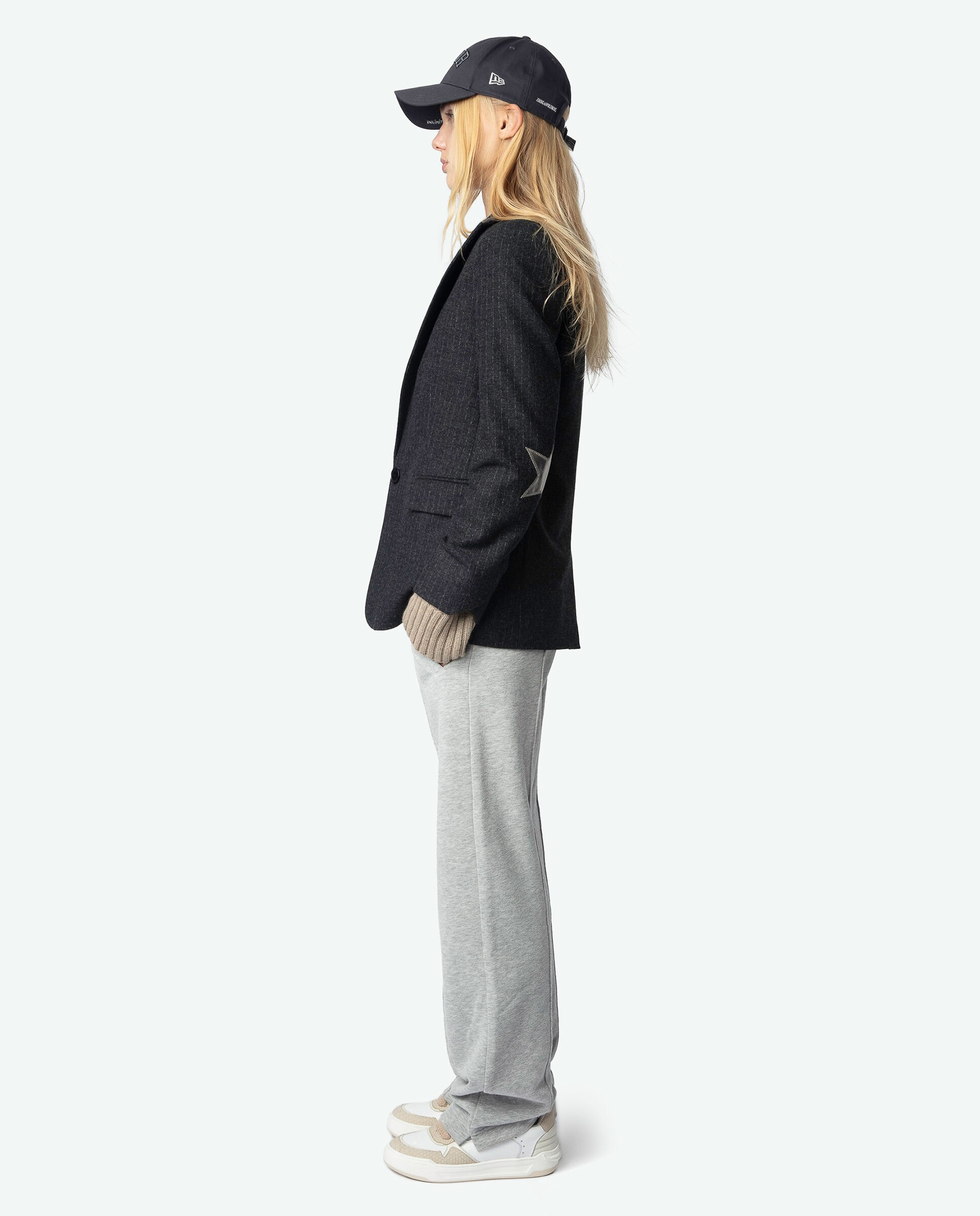 Pantalones rectos de mujer anchos de jogging con strass - Zadig & Voltaire - Gris claro Gris claro-3