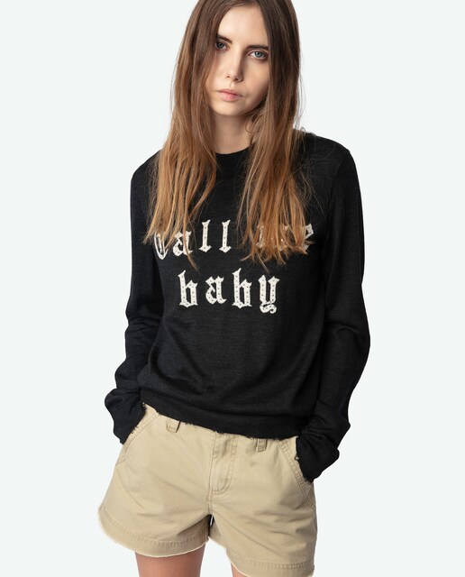 Imagen 0 de Jersey de mujer Ivy 100% lana merina con letrero frontal
