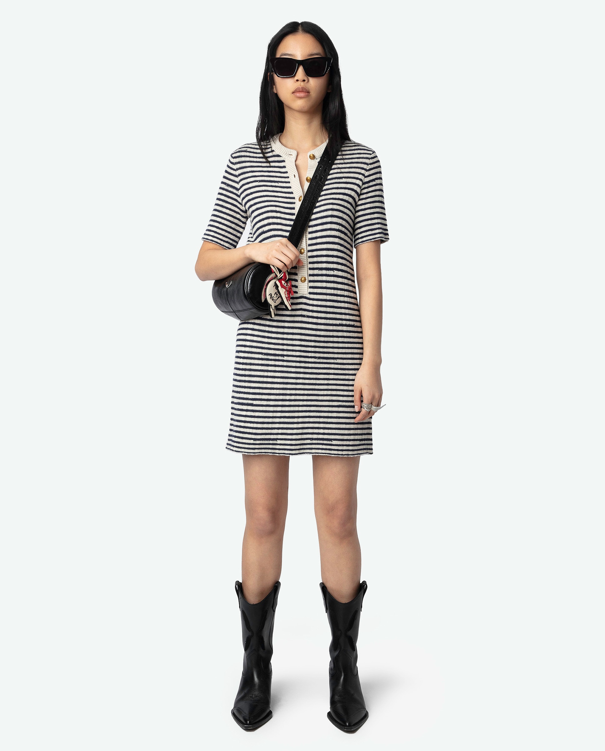 Zadig & Voltaire - Vestido Tahoe de manga corta.
